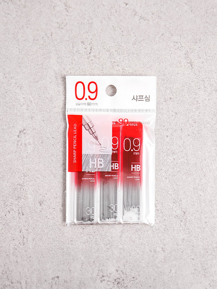 샤프심 (0.9mm/HB) 3개입