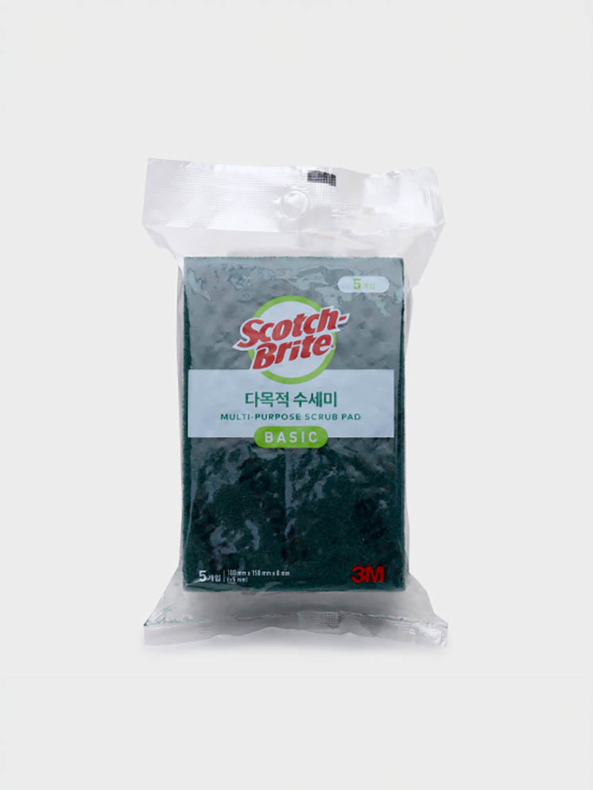 스카치브라이트 베이직 다목적 수세미 5개입 