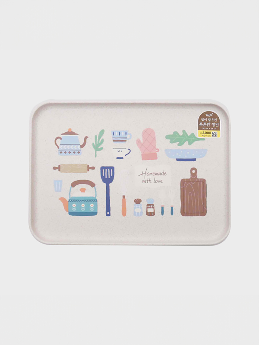 밀함유 쟁반 34x24cm