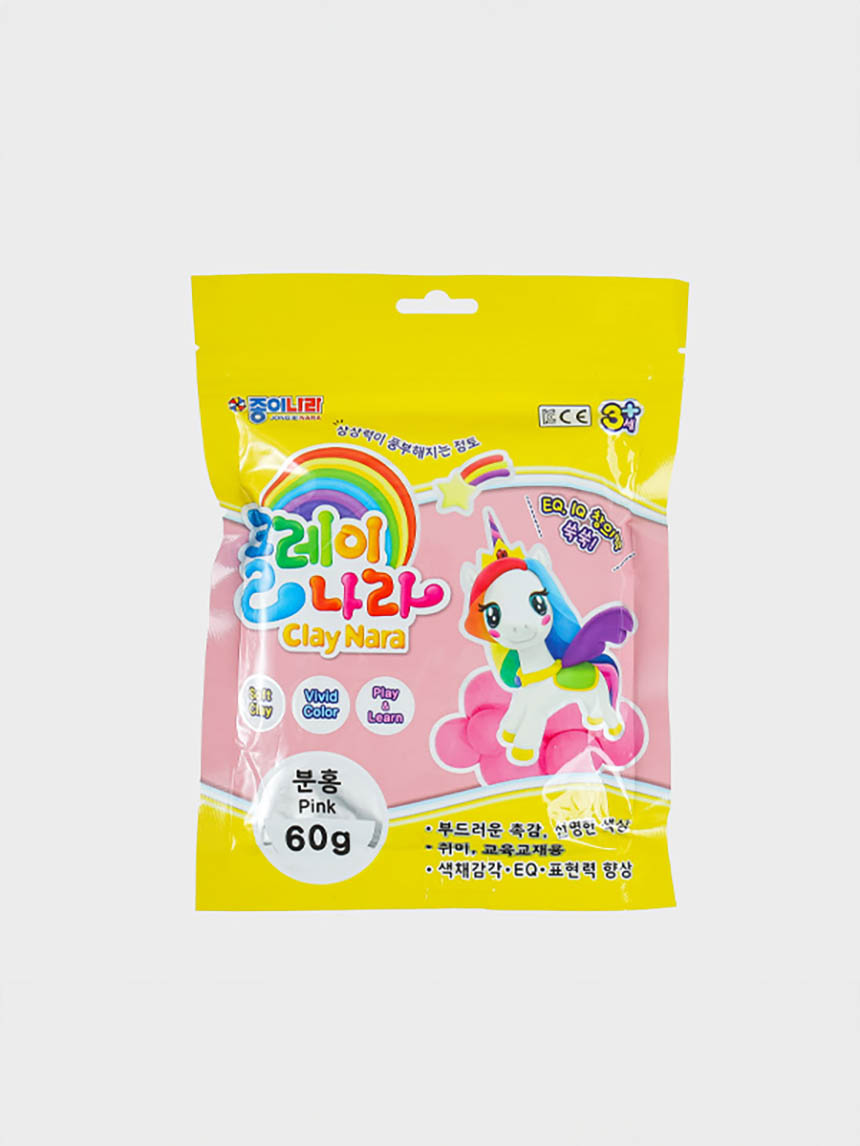 클레이나라 60 g 분홍 (종이나라)