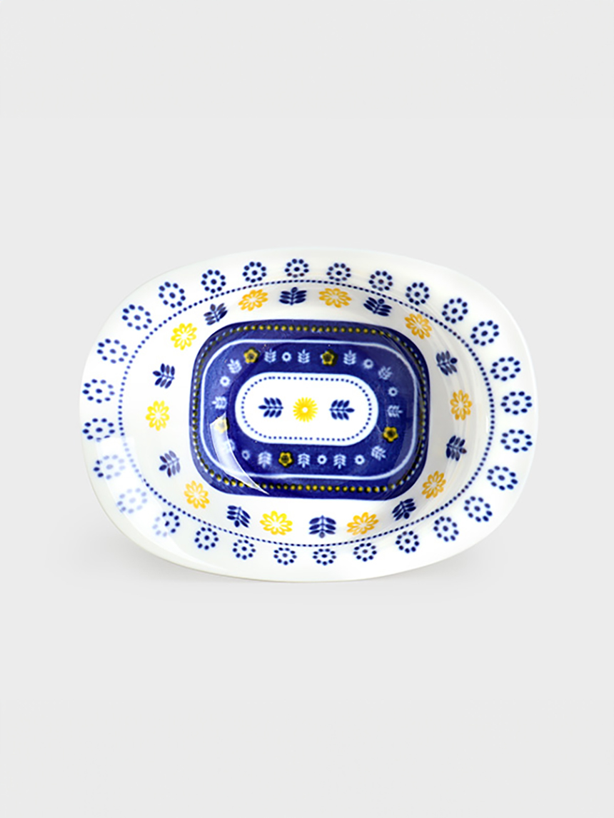 꽃무늬타원찬기(약11 cm)