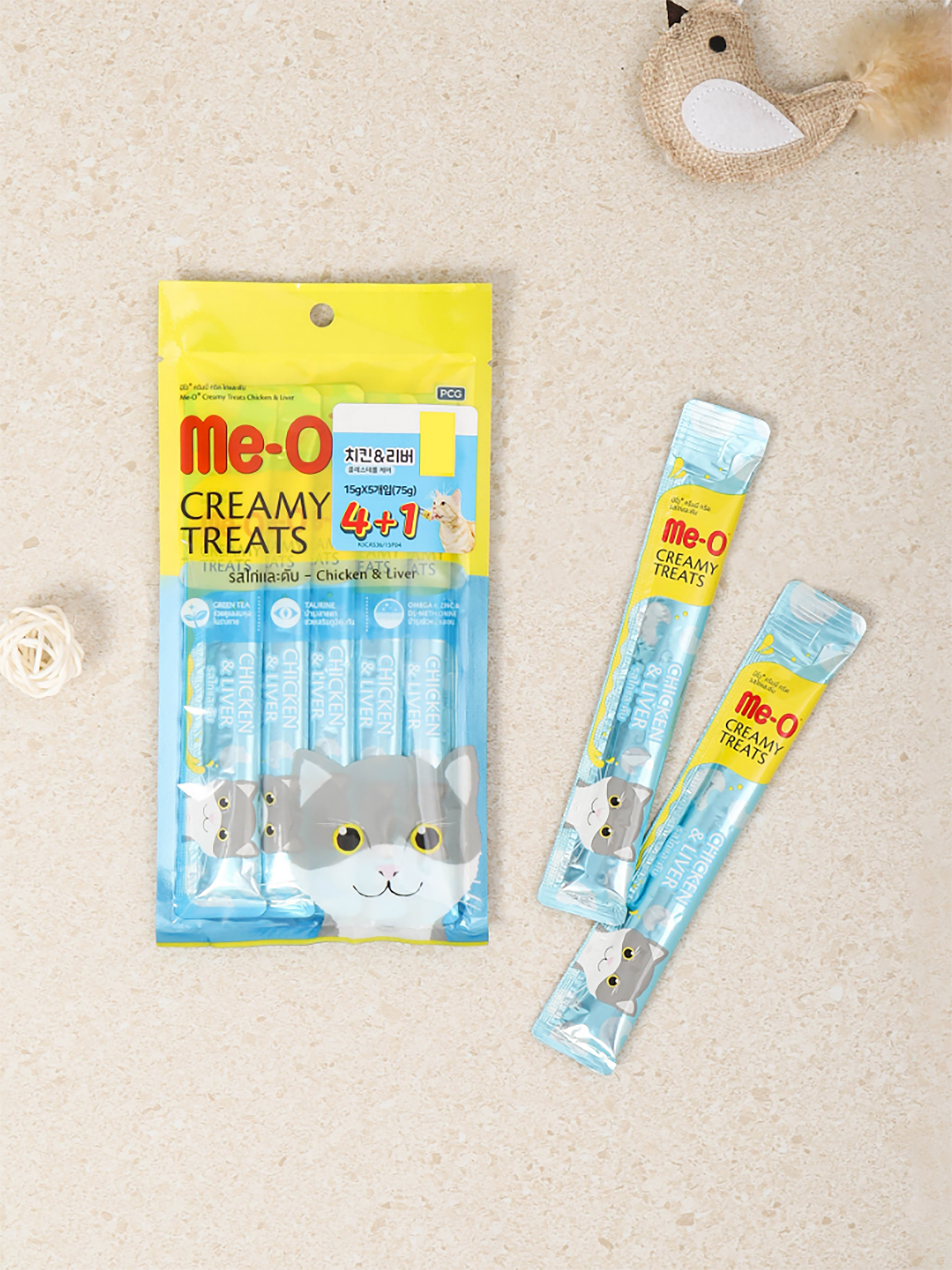 [펫] 미오크리미 치킨＆리버 5개입 75 g