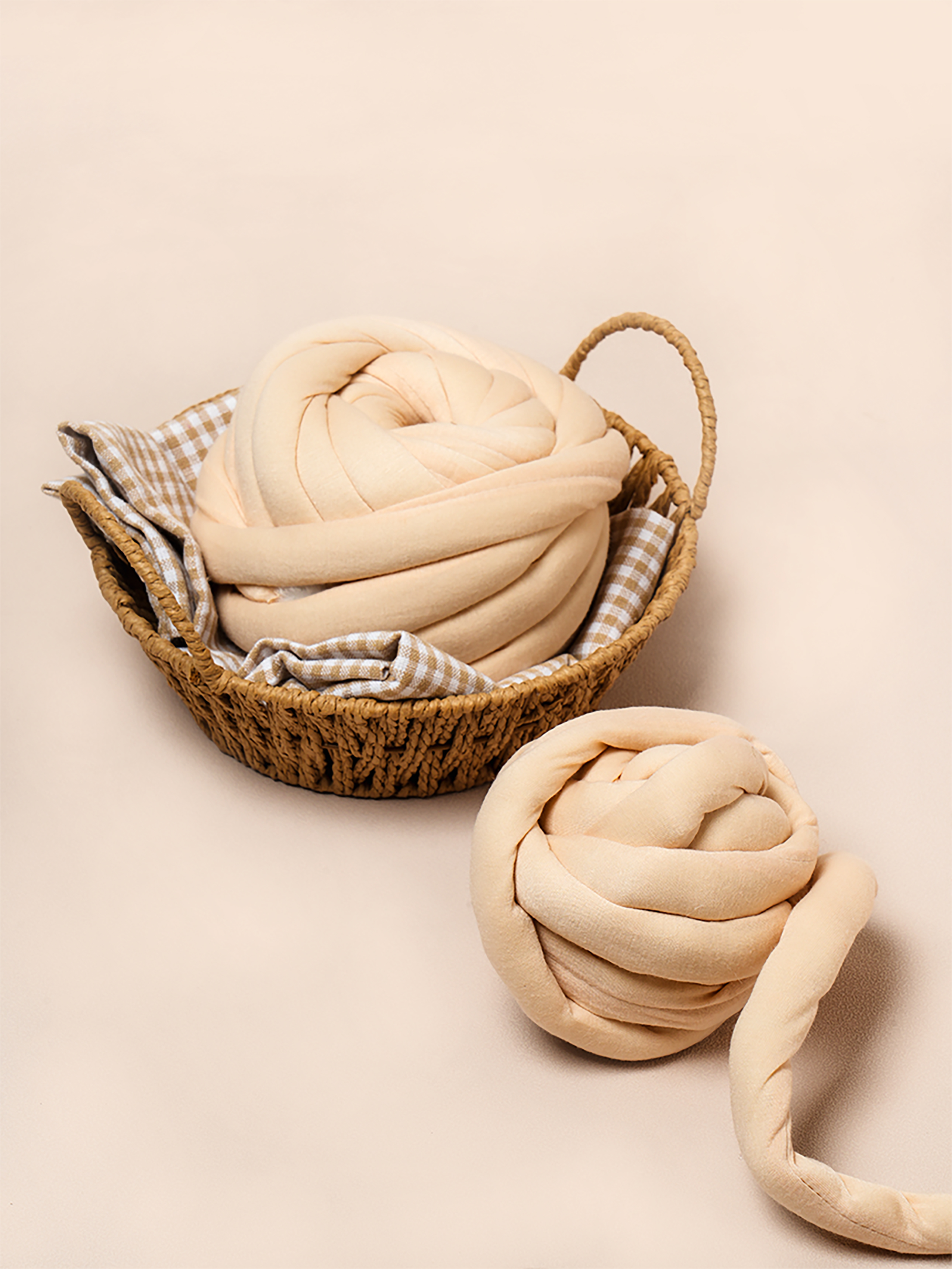 빅 핸드니팅 뜨개실 250 g 베이지