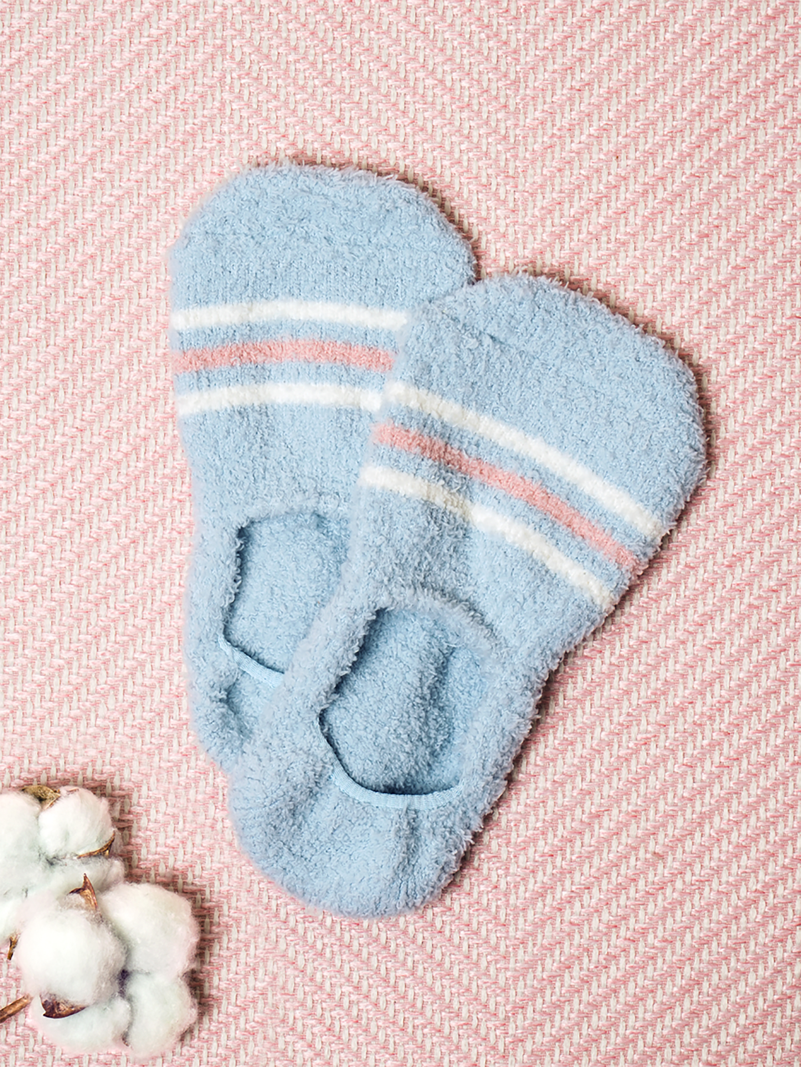 남녀공용 수면 덧신 블루