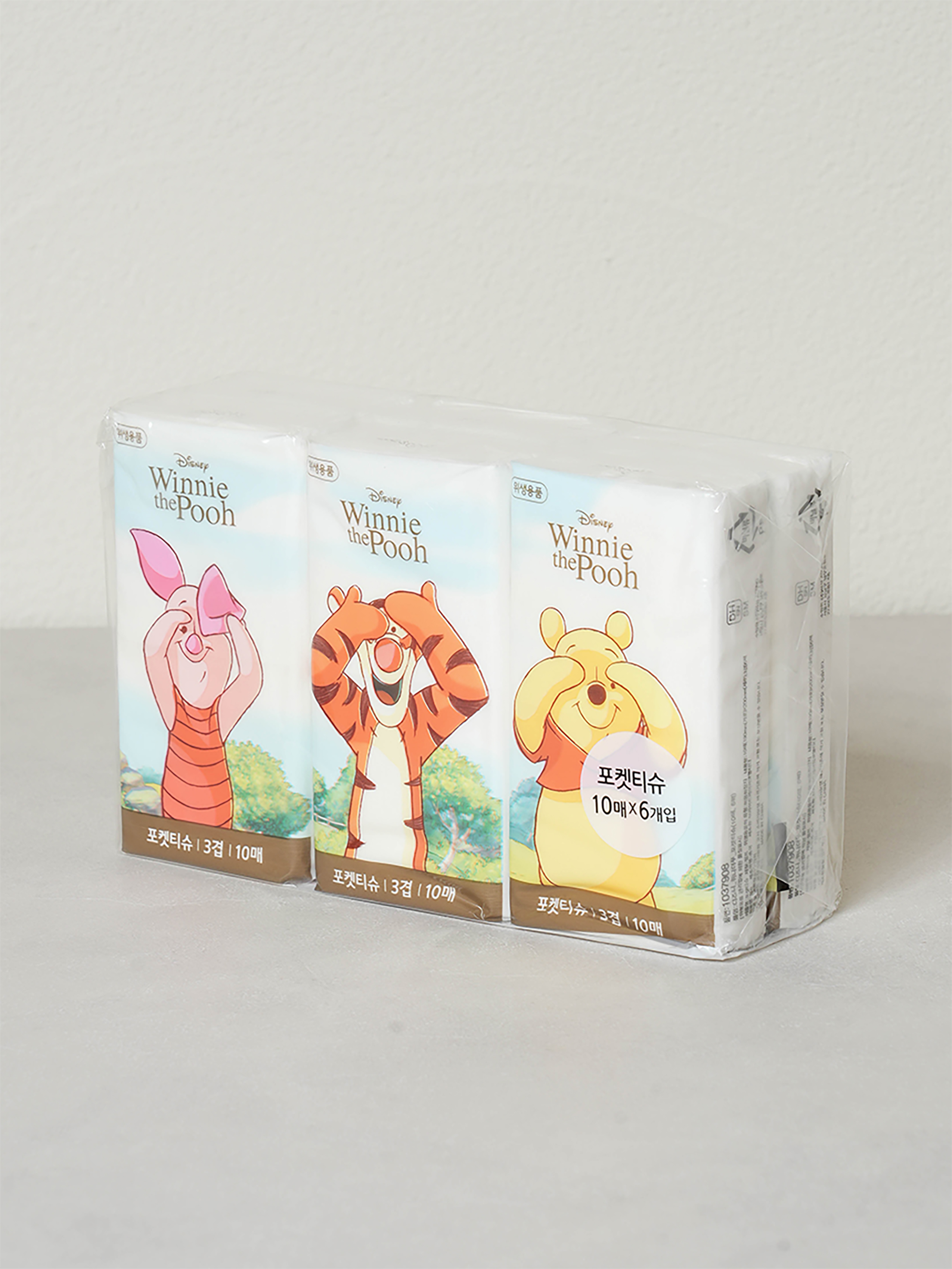 Карманные салфетки Winnie the Pooh 10 шт х 6 пак.