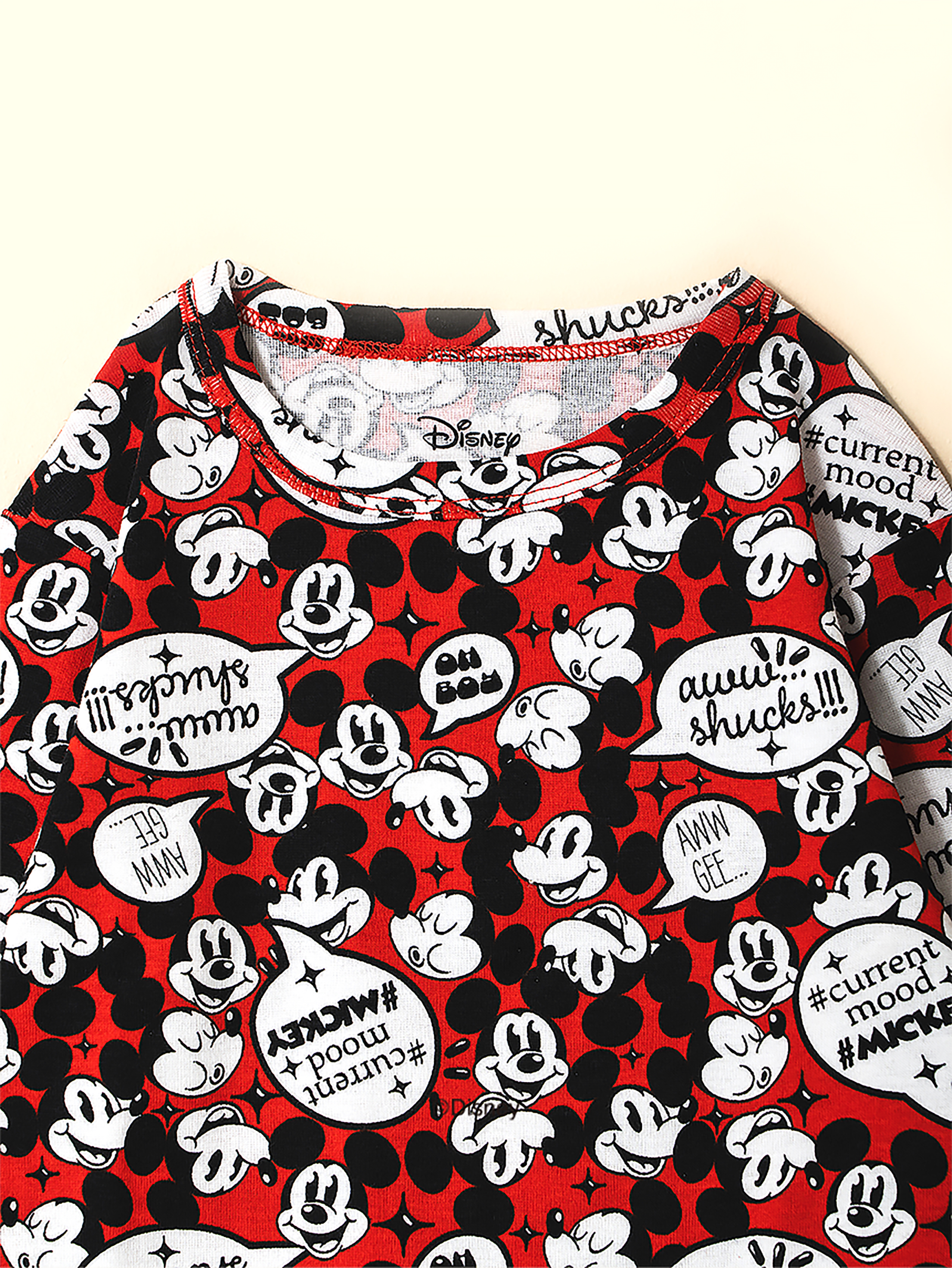 Детский лонгслив Disney Микки Маус красный M