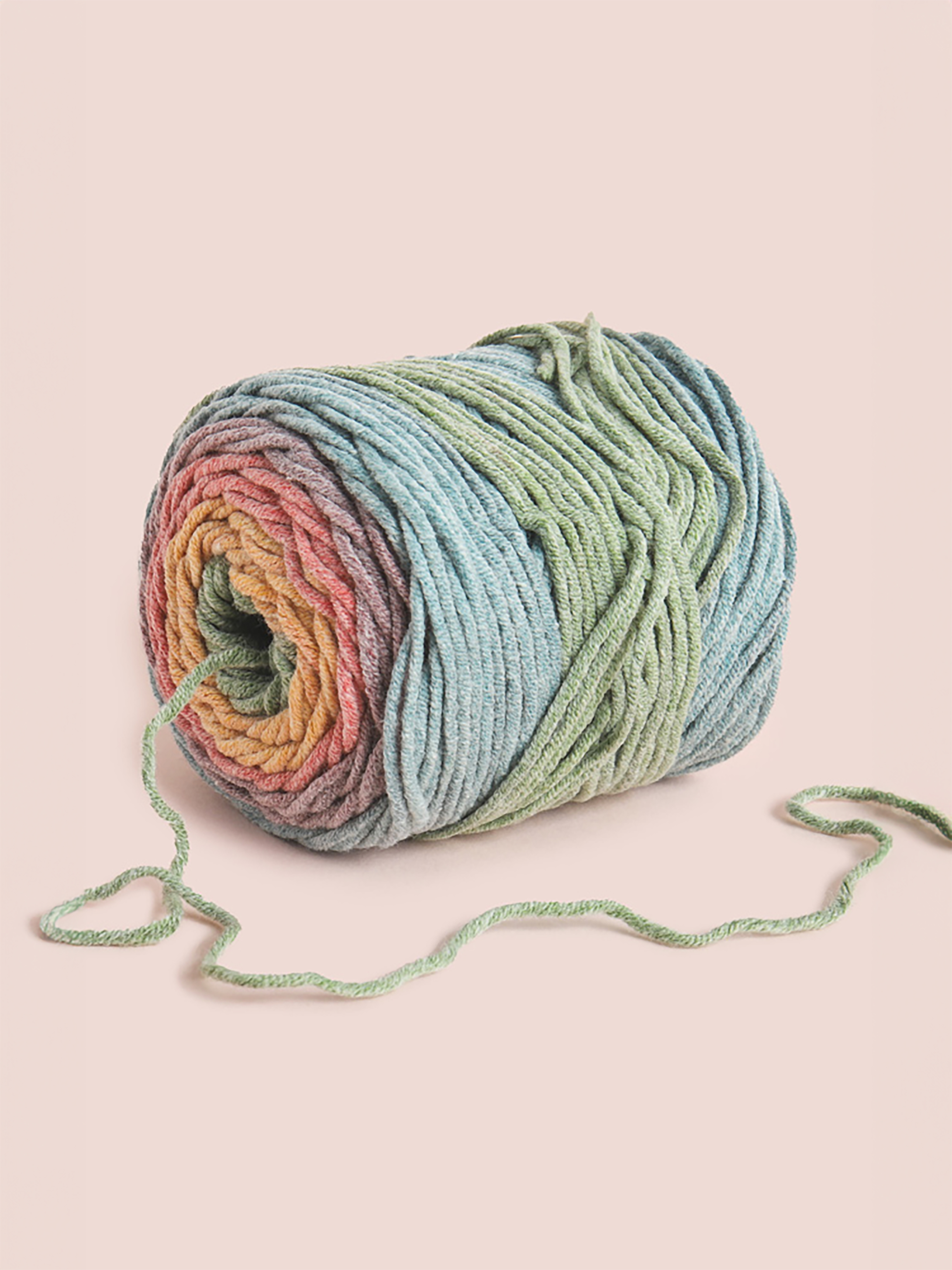Пряжа Cotton Cake 40 г Коричнево-синяя