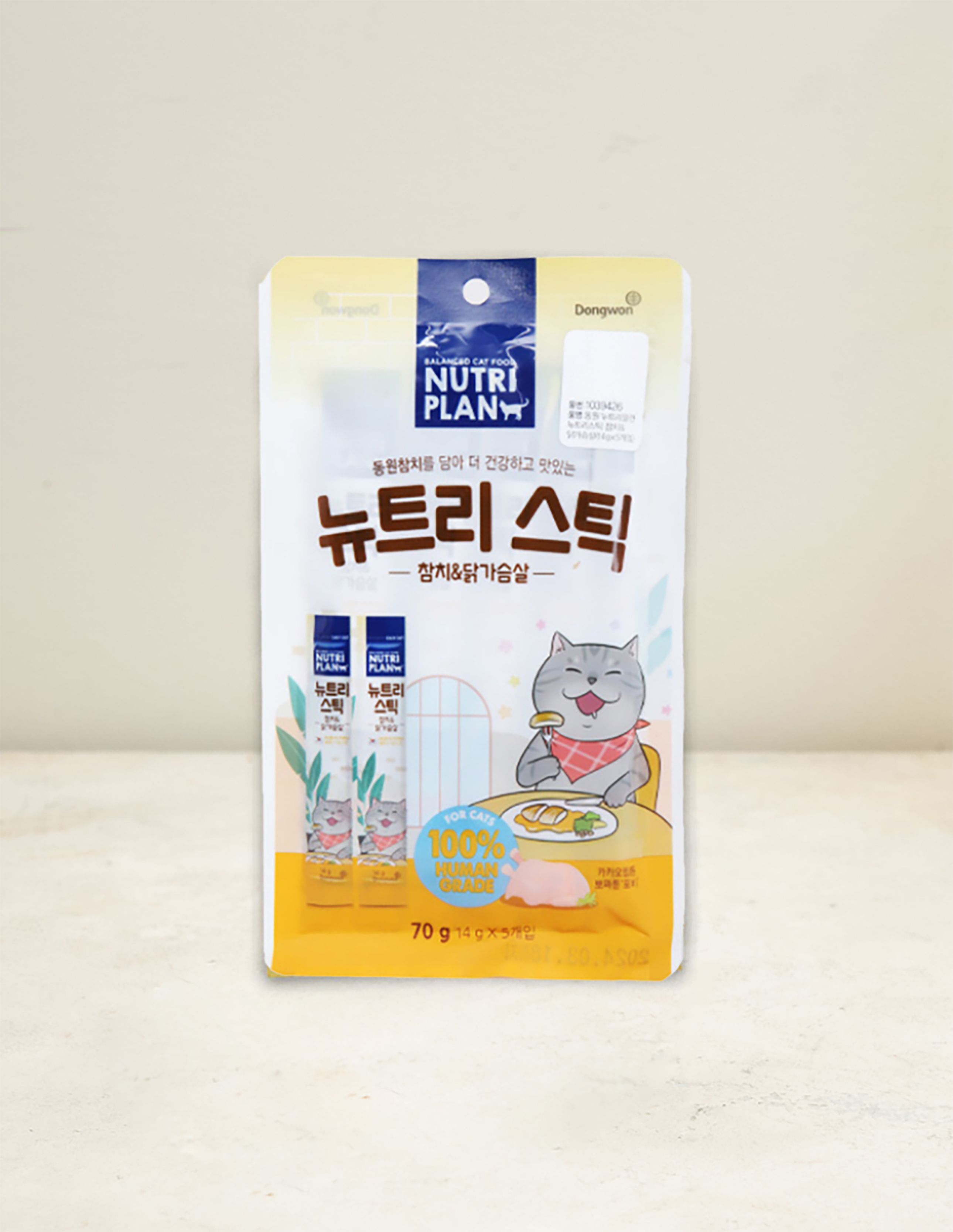 [Pet] Dongwon Nutriplan Стики Тунец и курица 14 г 5 шт
