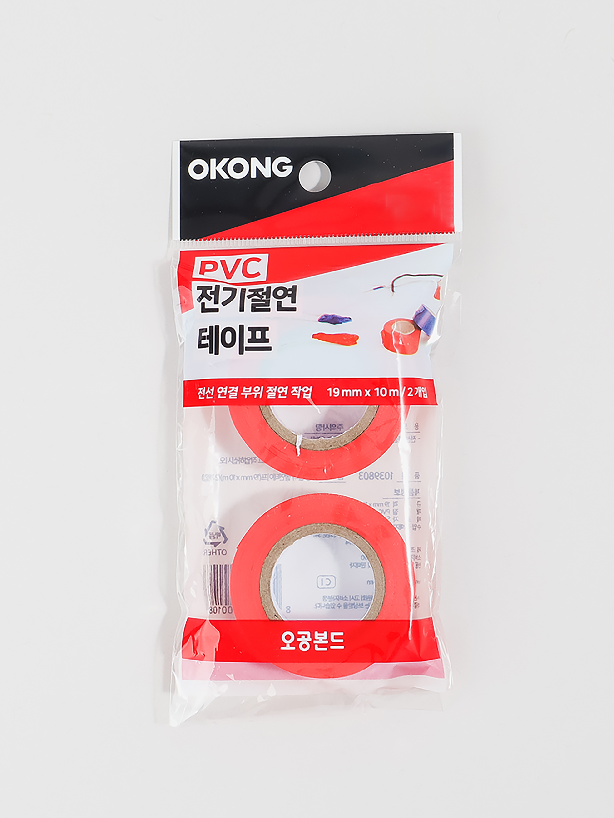 오공 컬러 절연 테이프 19mmX10m 2개입