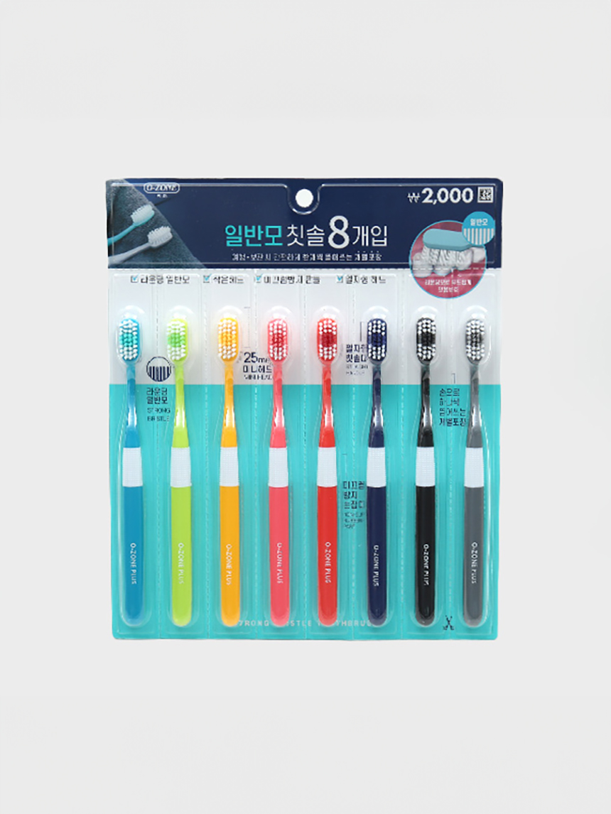 오죤 일반모 칫솔 8개입