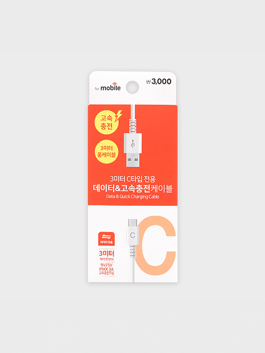 C타입 고속충전 케이블 3m