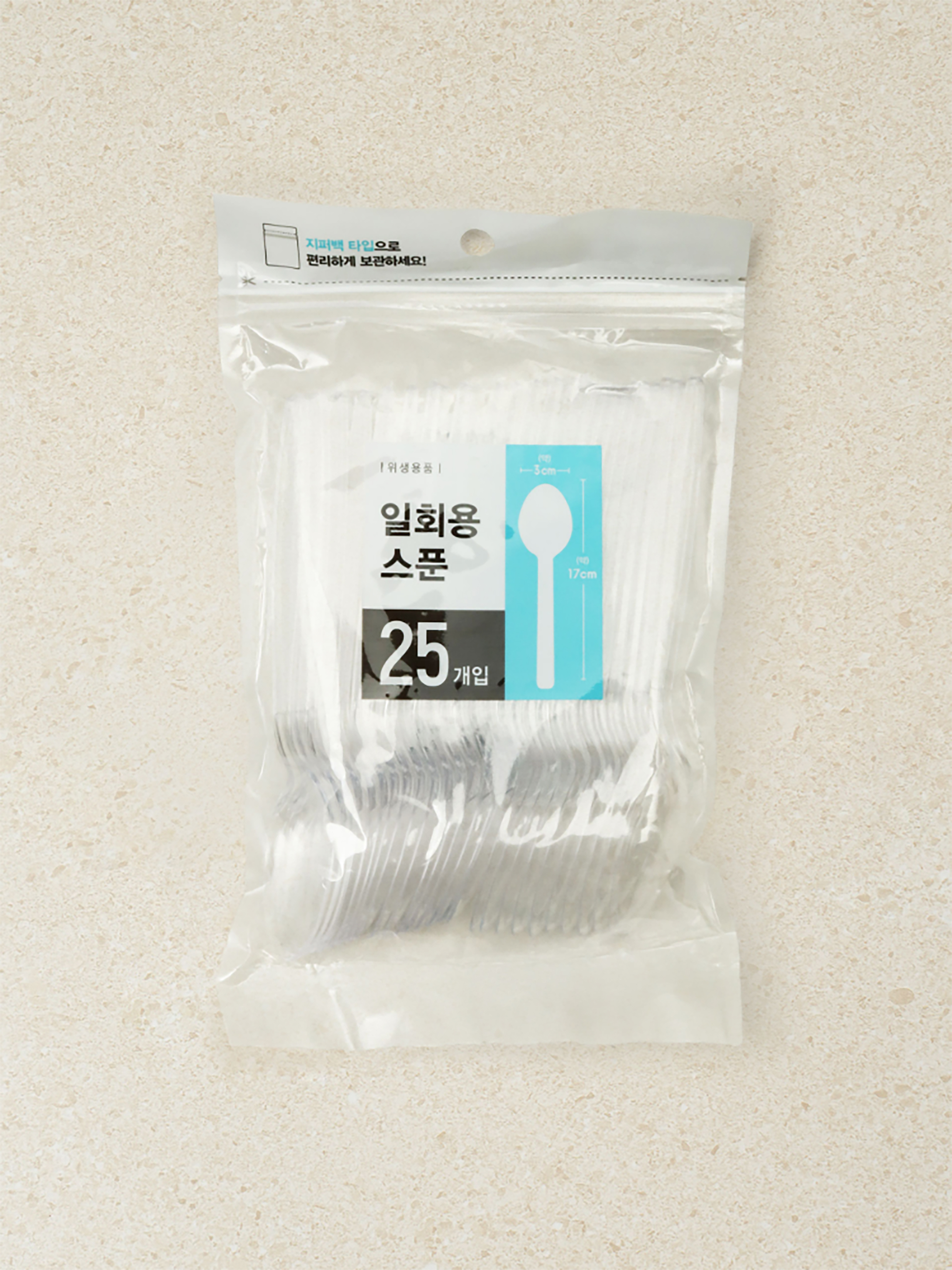 일회용 투명 스푼 25개입