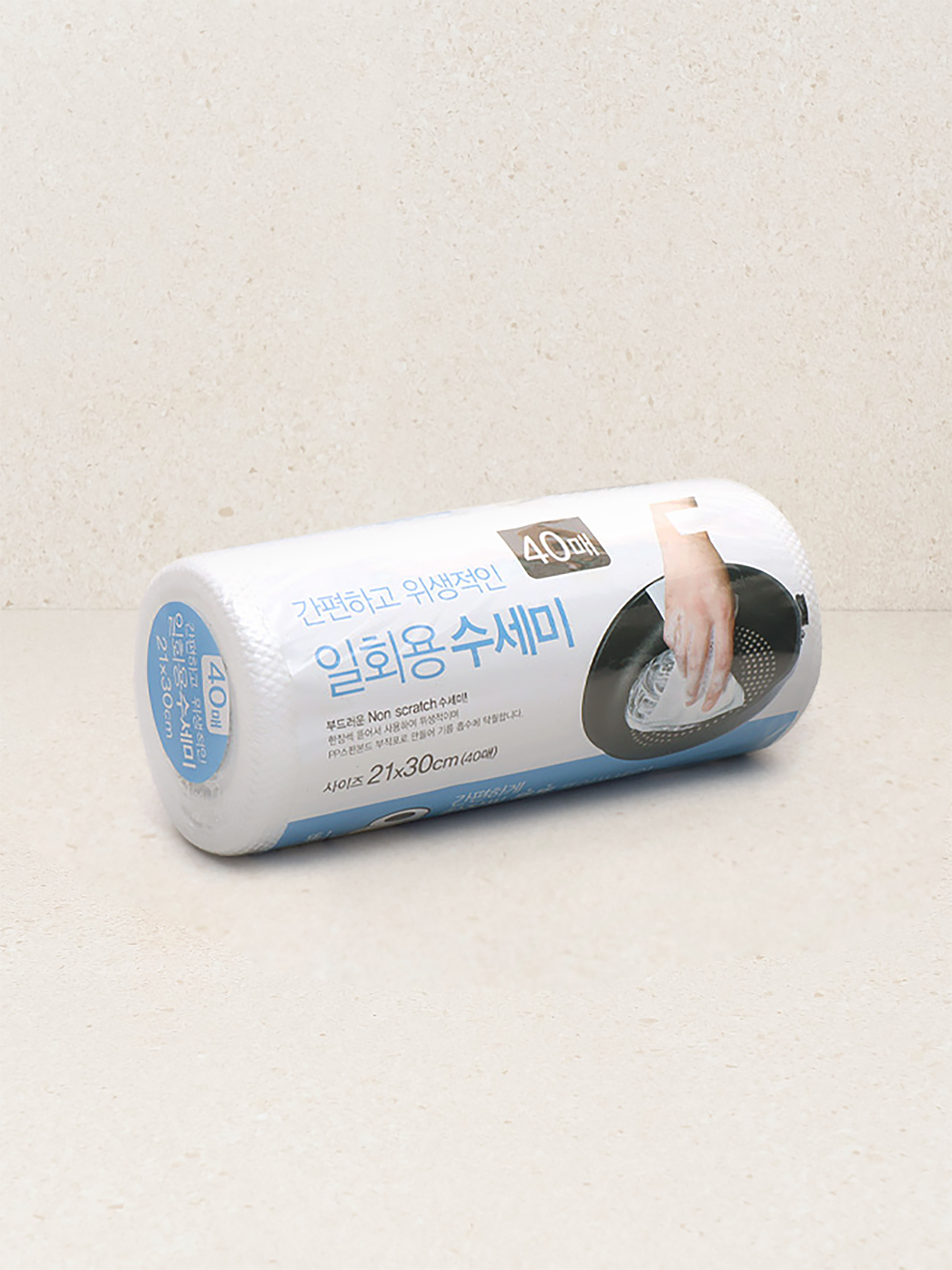 일회용 수세미 40매 1롤