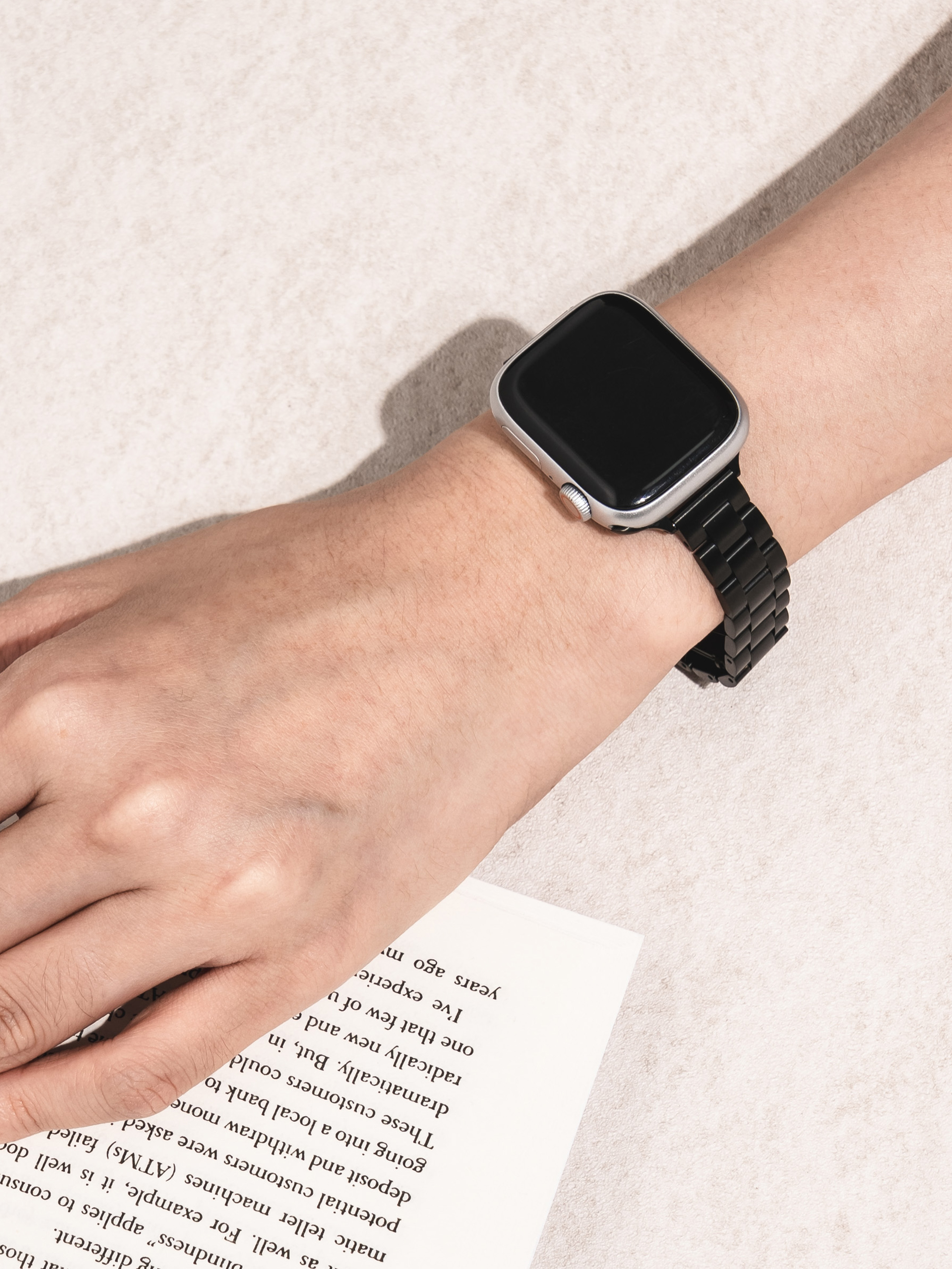 Стальной ремешок для Apple Watch черный 38/40/41 мм