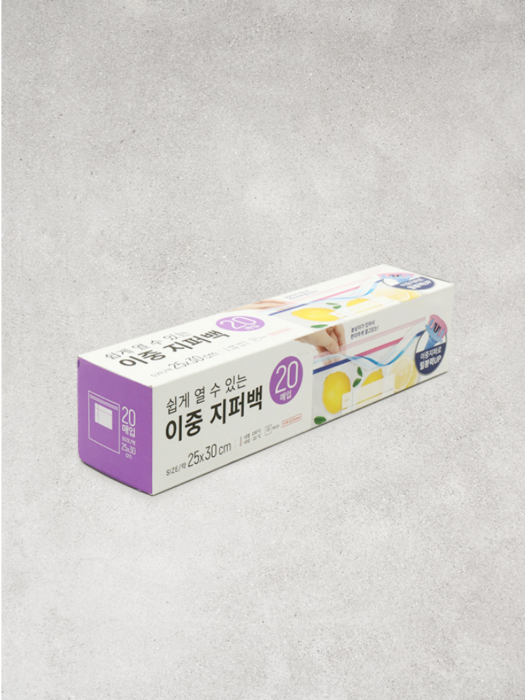 넓은 타입 지퍼백 25X30cm 20매