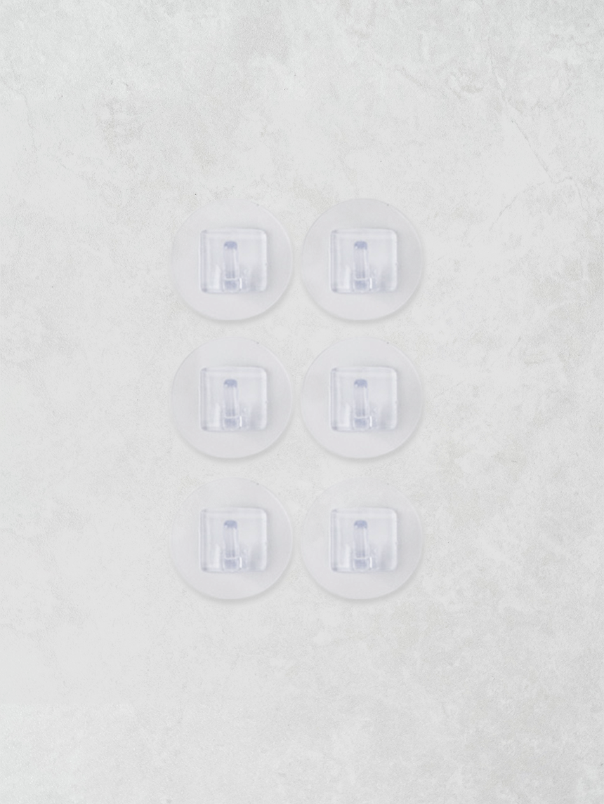 재점착식 원형 후크 6P