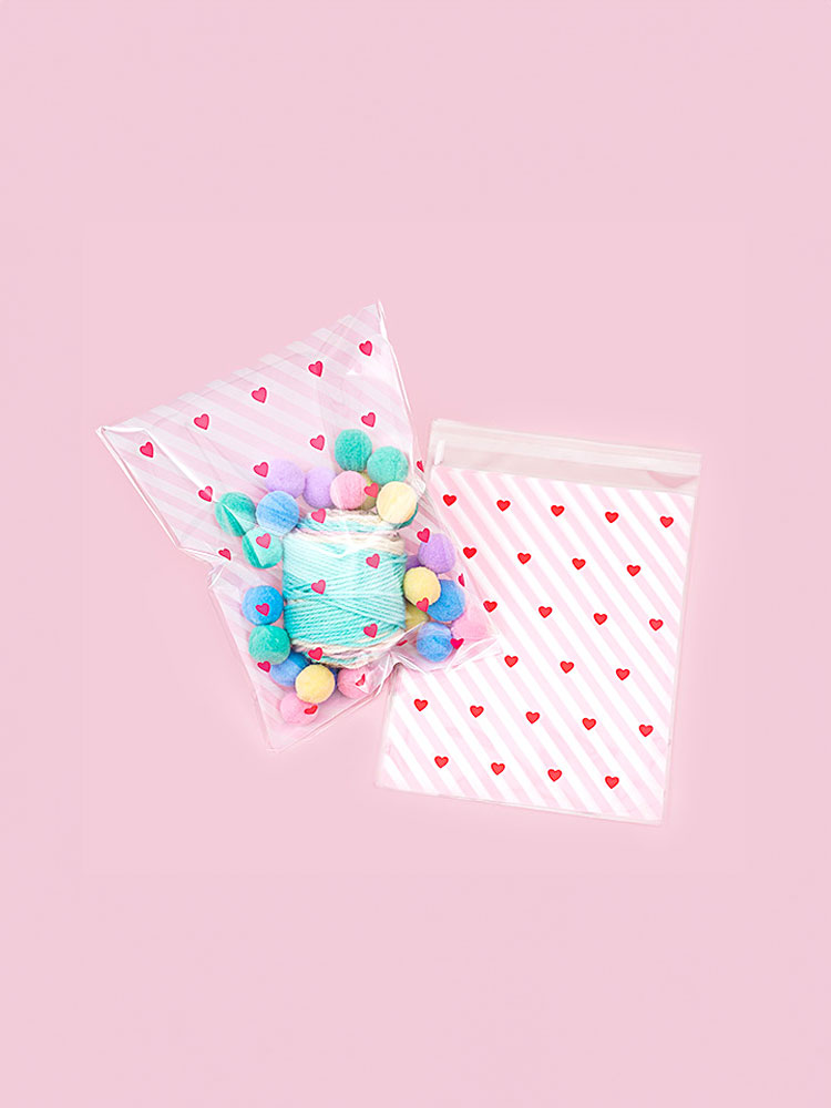 하트 패턴 포장 봉투 18X23cm 15매