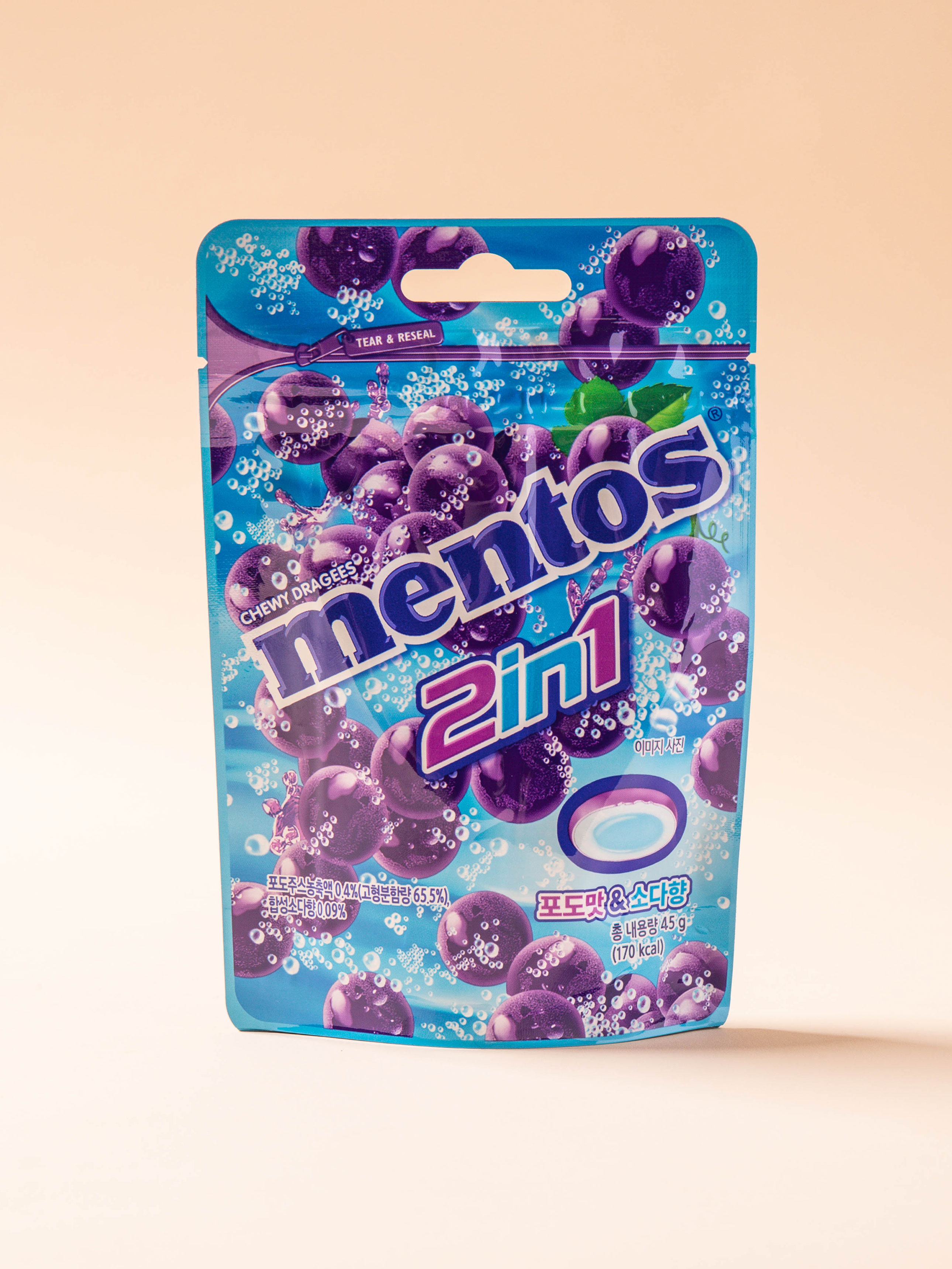 농심 멘토스 그레이프 소다 45 g