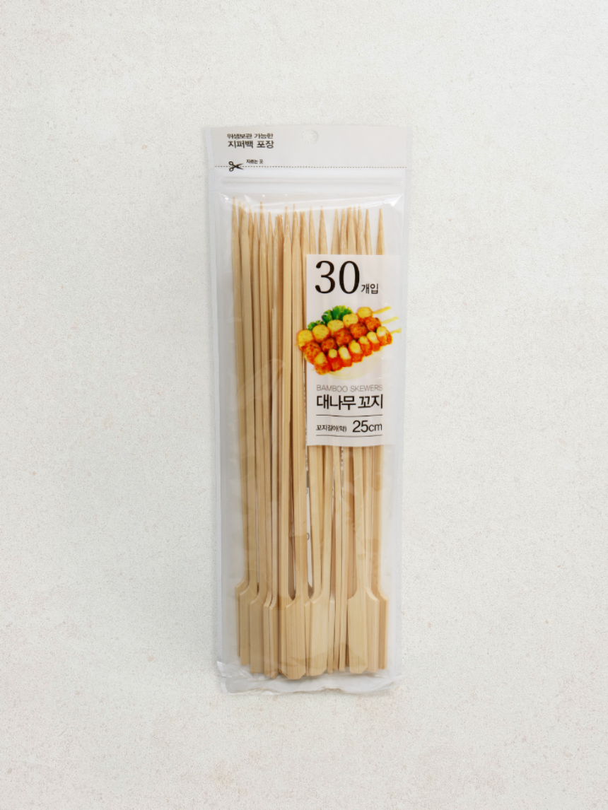대나무 손잡이 다용도 꼬지 25cm 30P