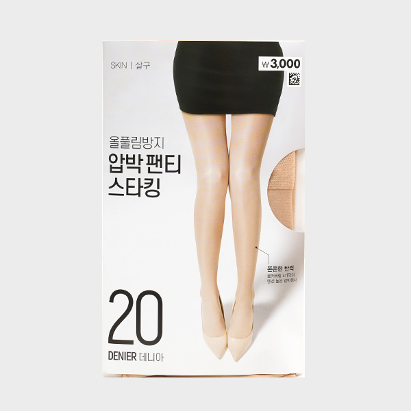 올 풀림 방지 압박 팬티스타킹 20D 살구