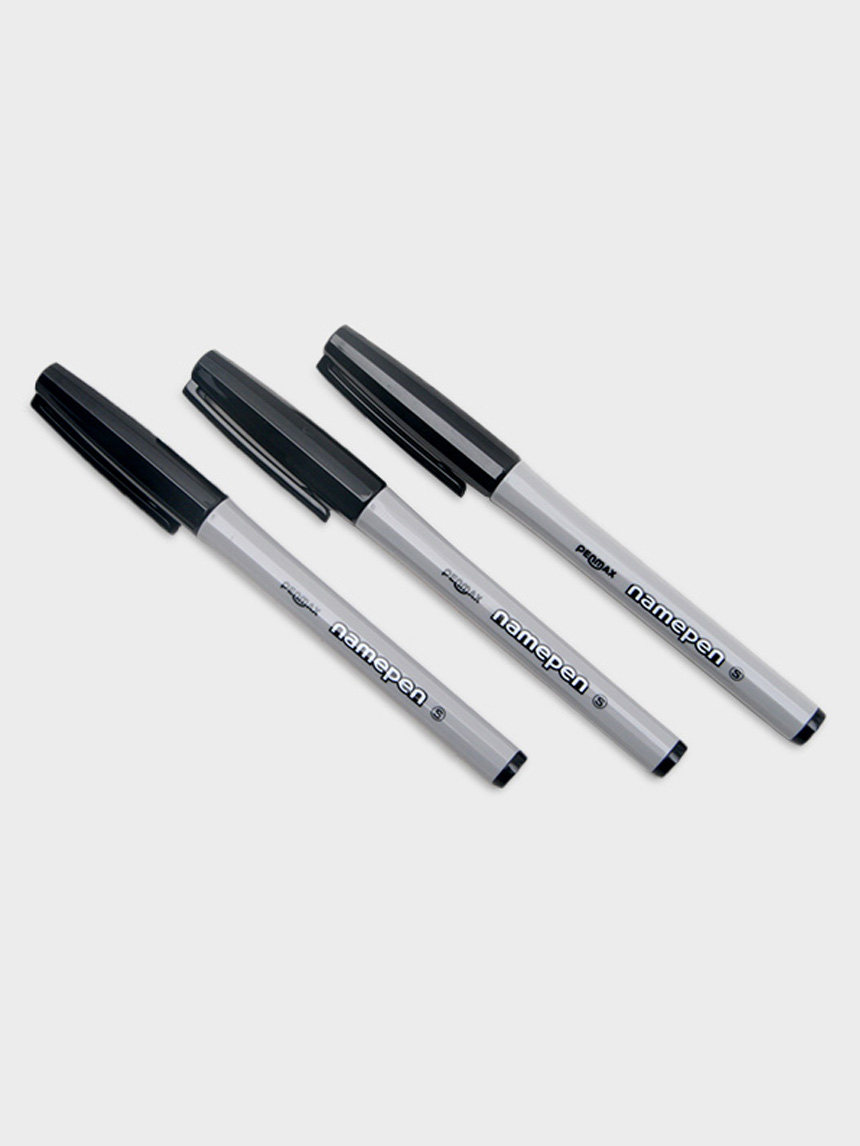 세필 네임펜 흑색 0.5mm 3개입