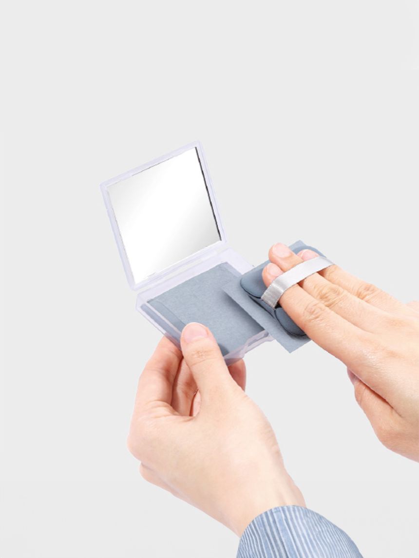 퍼프+거울케이스 기름종이