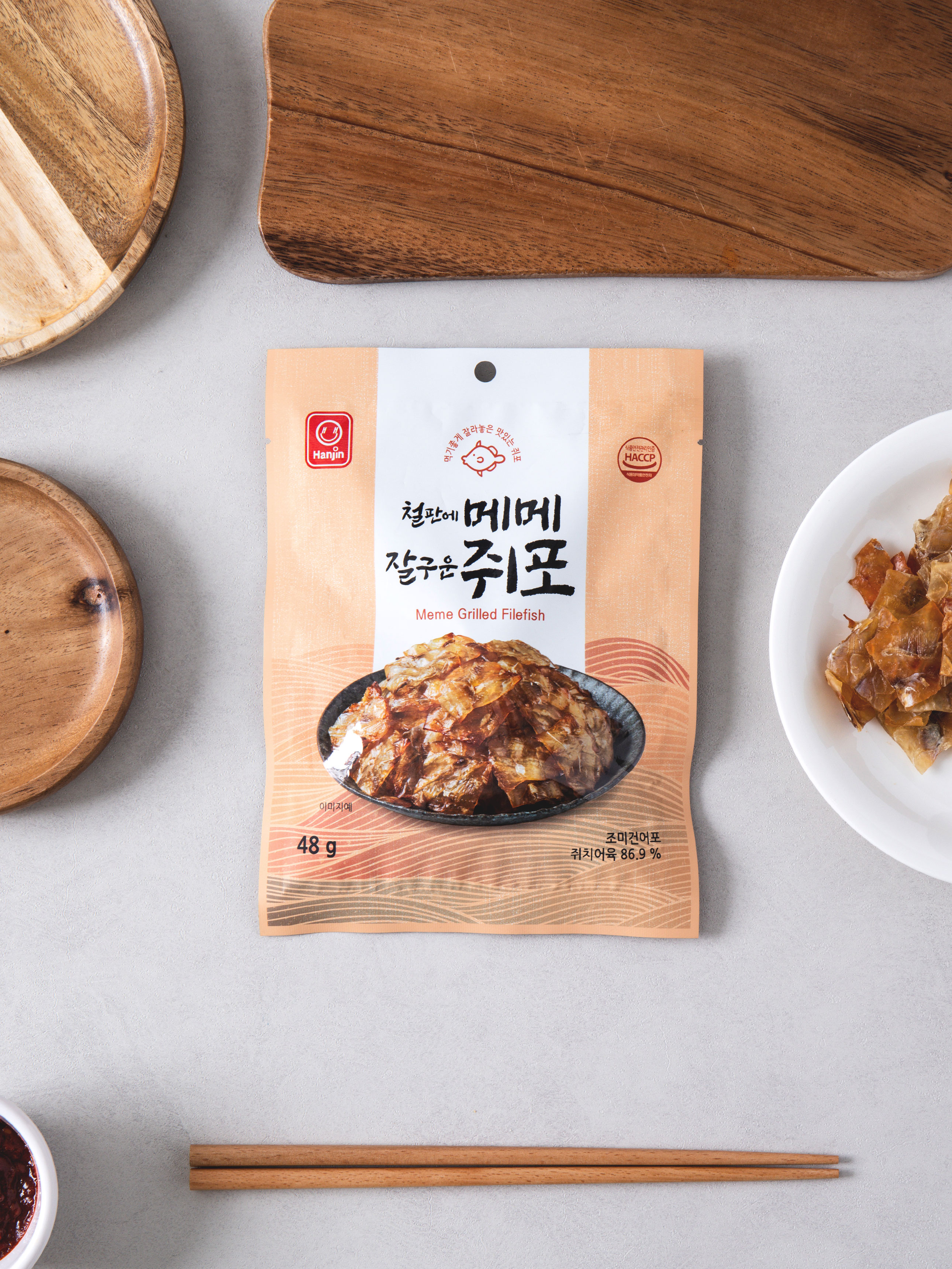 철판에 메메 잘 구운 쥐포 48g