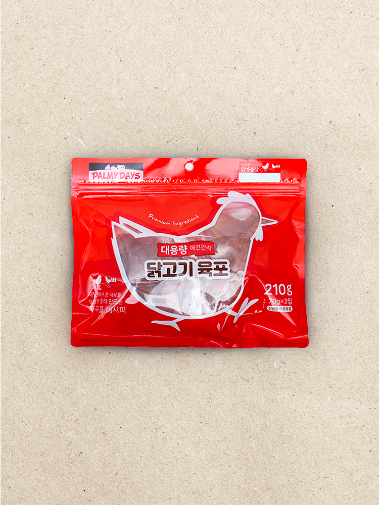 [펫] 대용량 닭고기 육포 70 g X 3개입