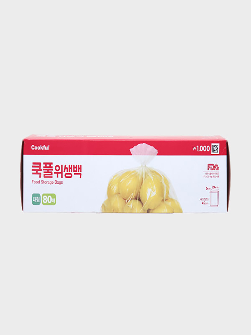 쿡풀 위생백 (대) 80매입