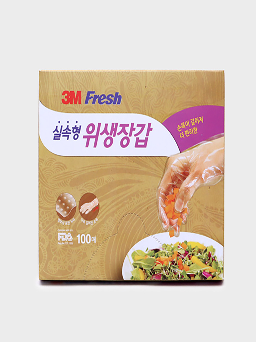 3M 프레시 실속 위생 장갑 100매