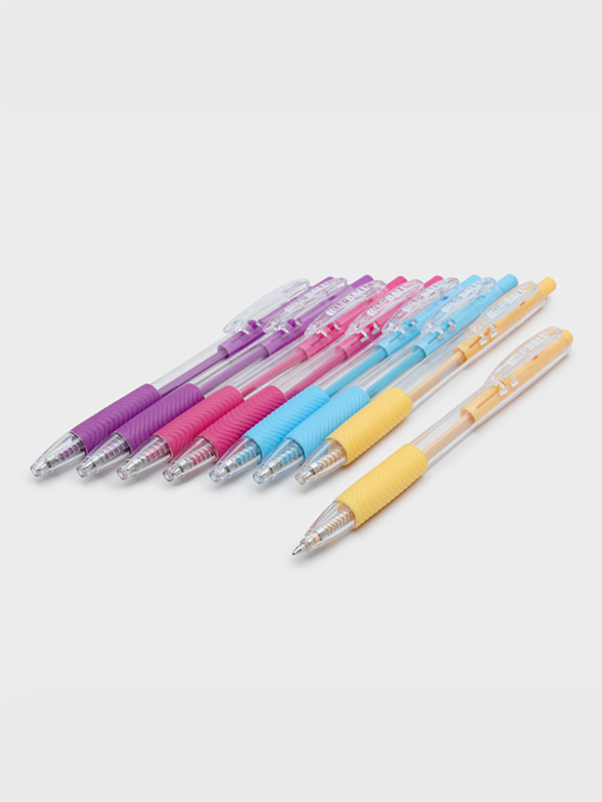 4색 클립 볼펜 0.7 mm 8개입