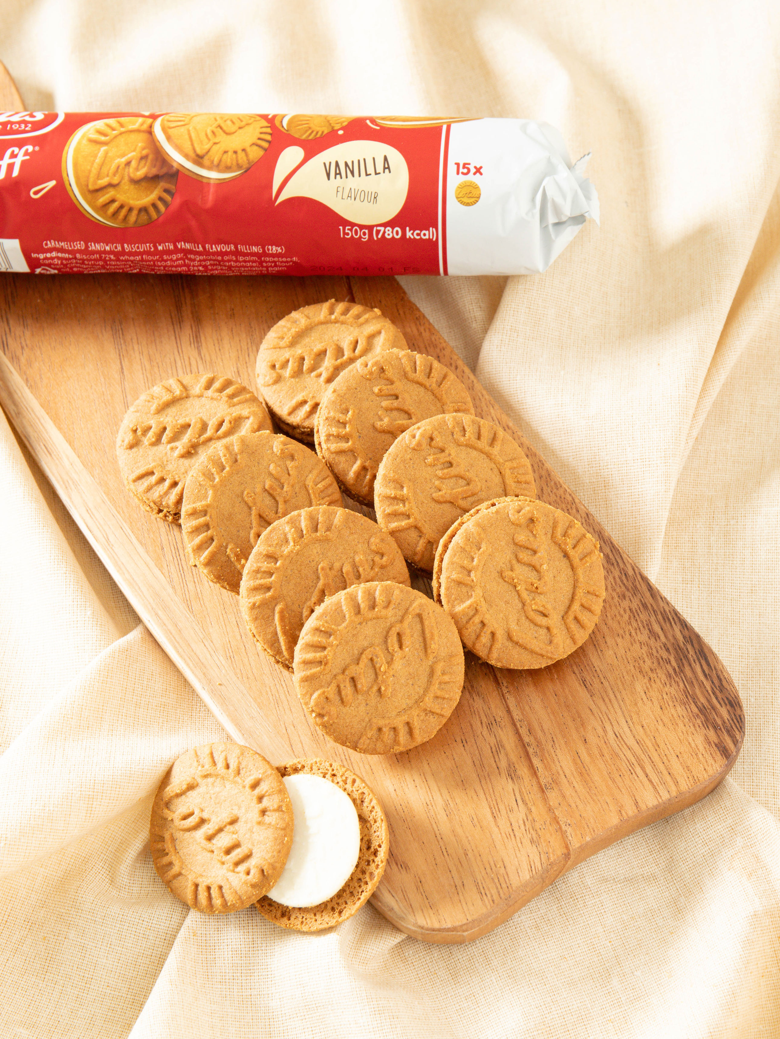 Печенье Lotus Biscoff с ванильным кремом 150 г