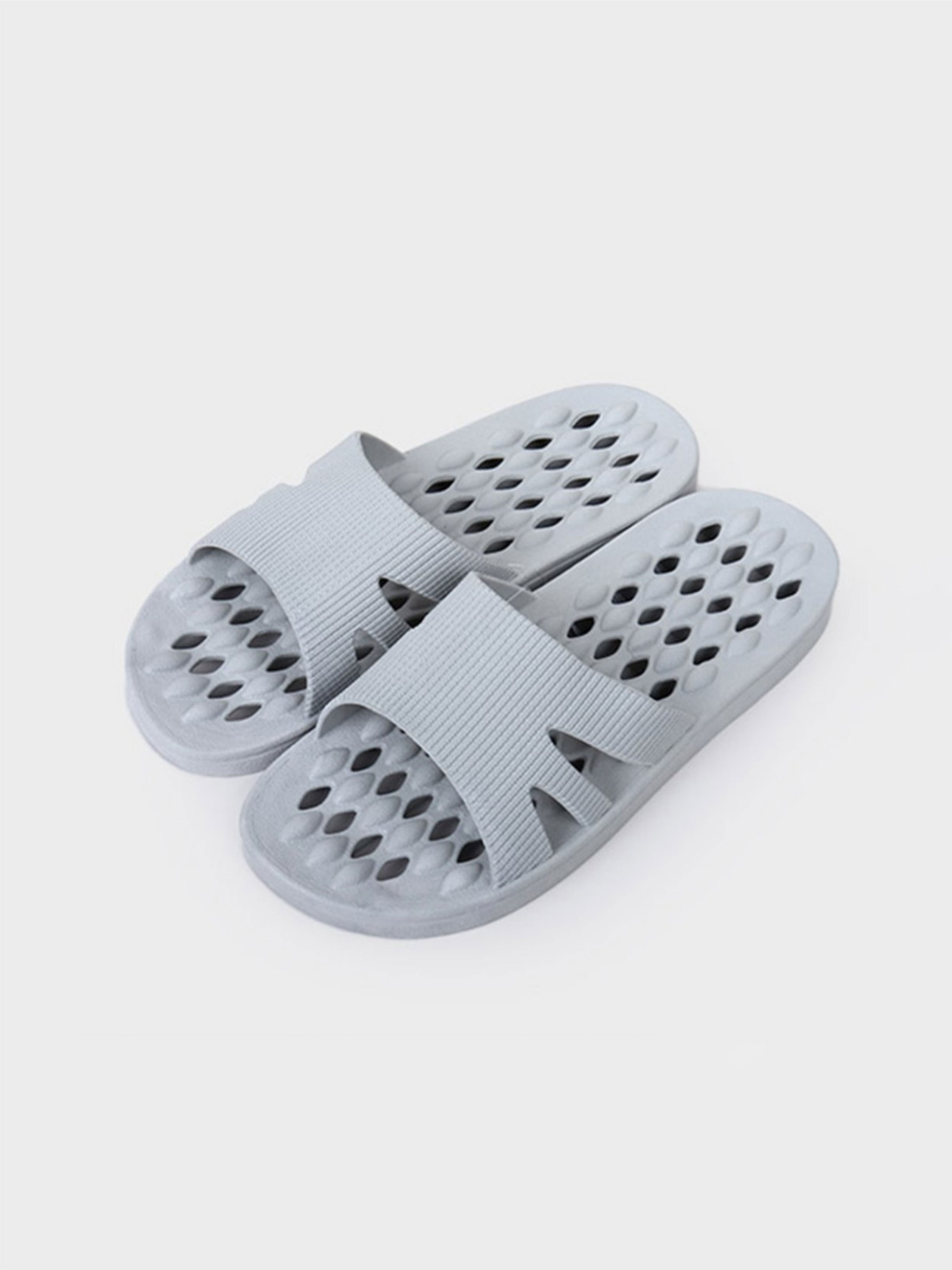PVC 발포 지압 욕실화 그레이