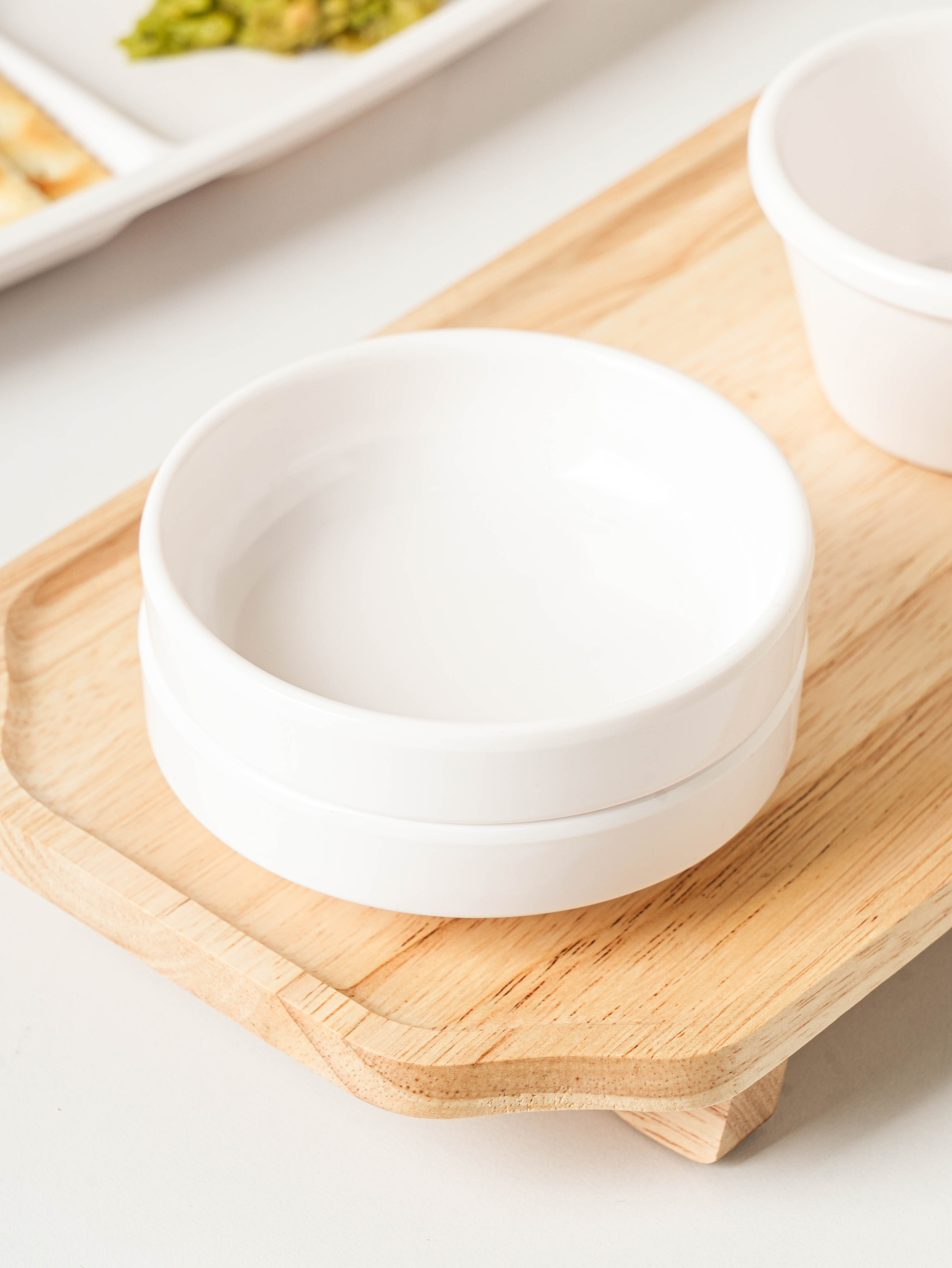 화이트 멜라민 원형 종지 9 cm 2개입