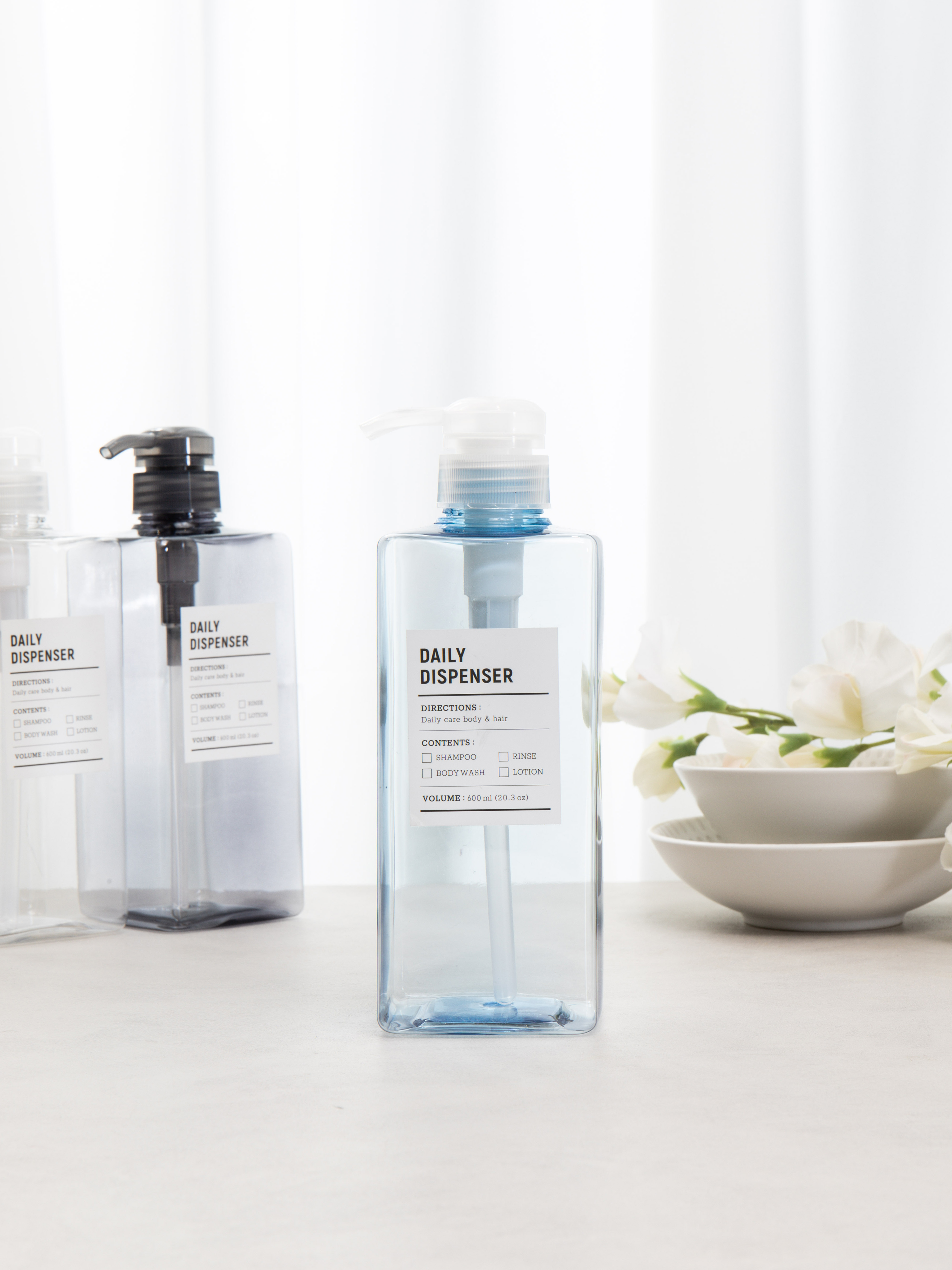 정사각 리필 펌프 600ml
