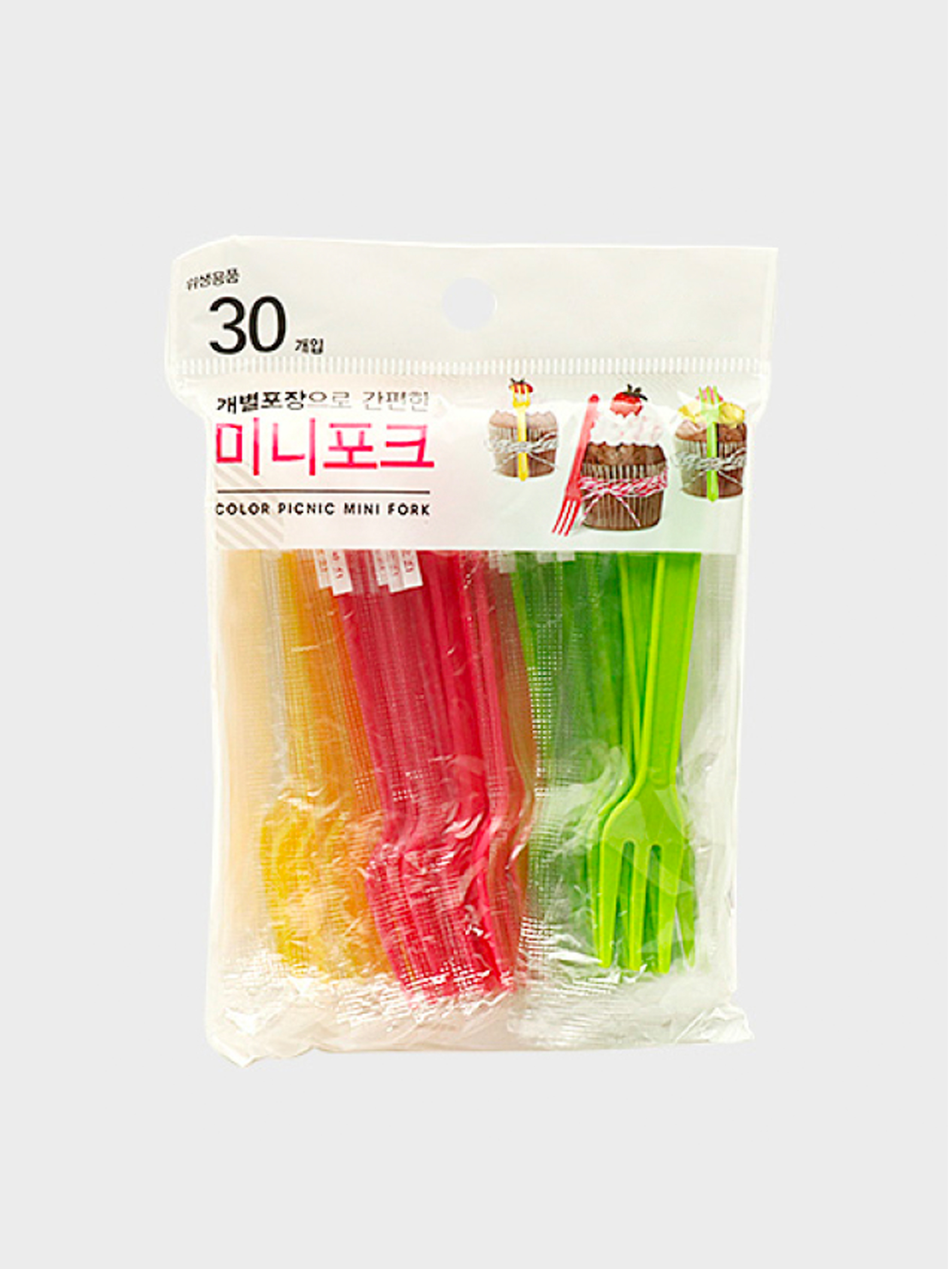 개별 포장 디저트 포크 30개입
