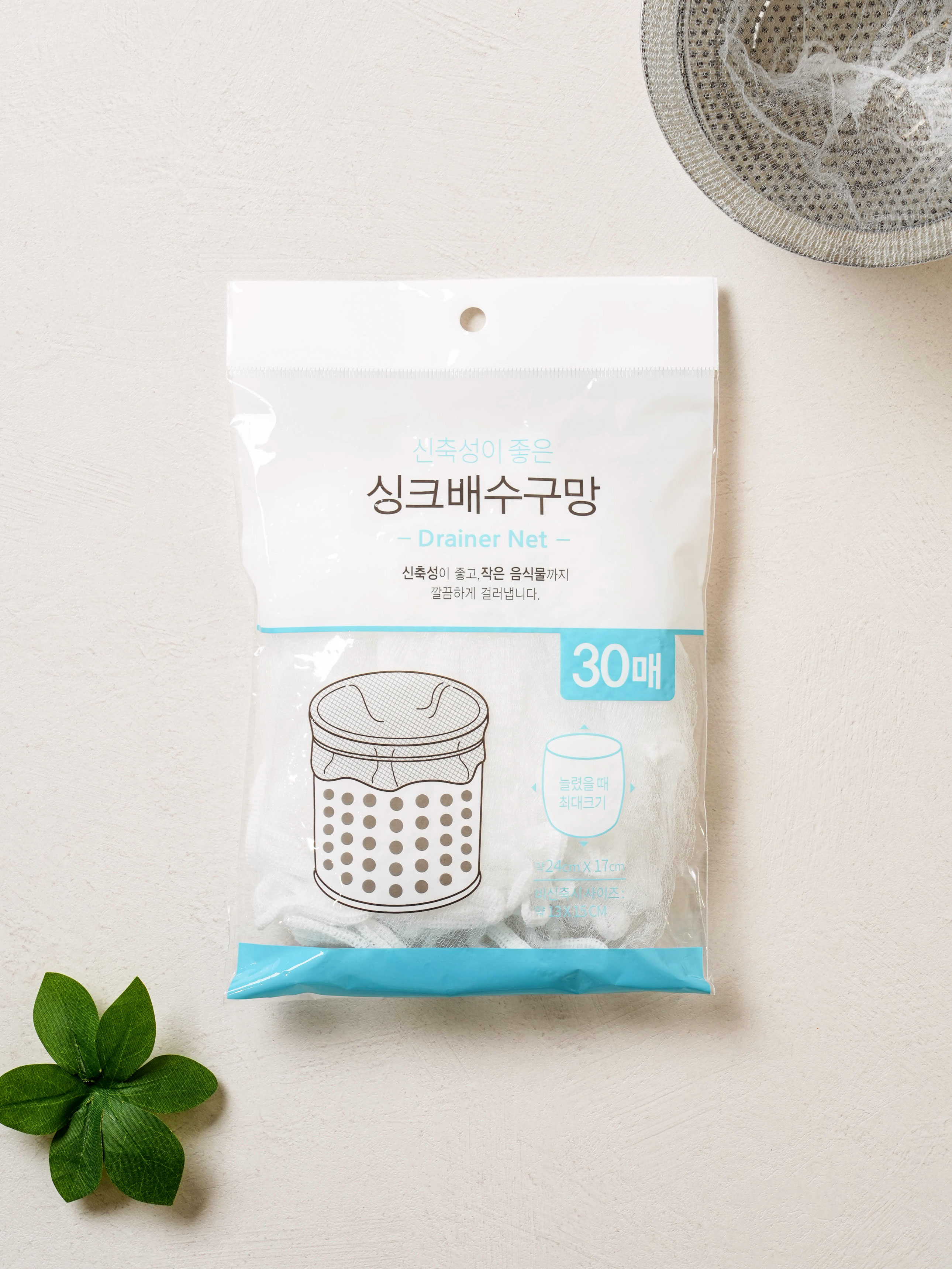 싱크대 배수구망 리필 30매입