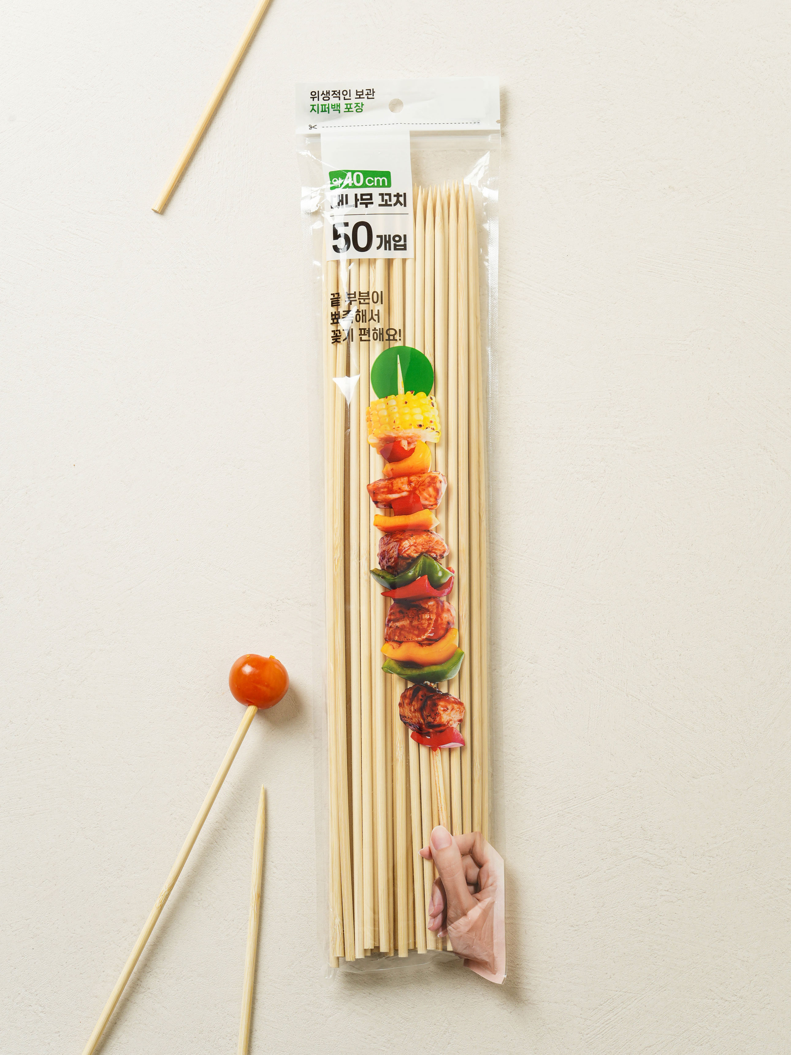 대나무 꼬치 40 cm 50개입