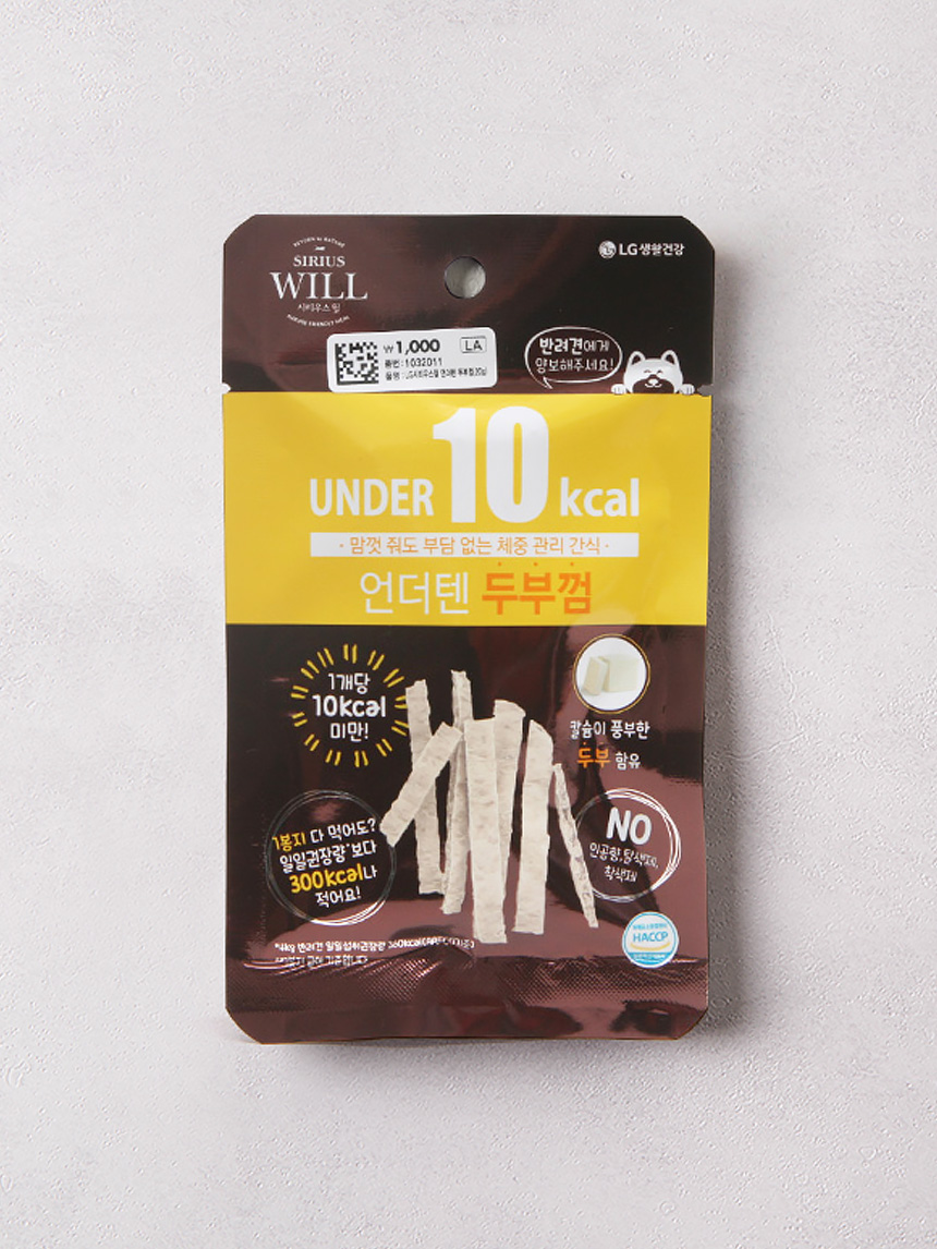 [펫] LG 시리우스 윌 언더텐 두부껌 20 g (10g당 500원)
