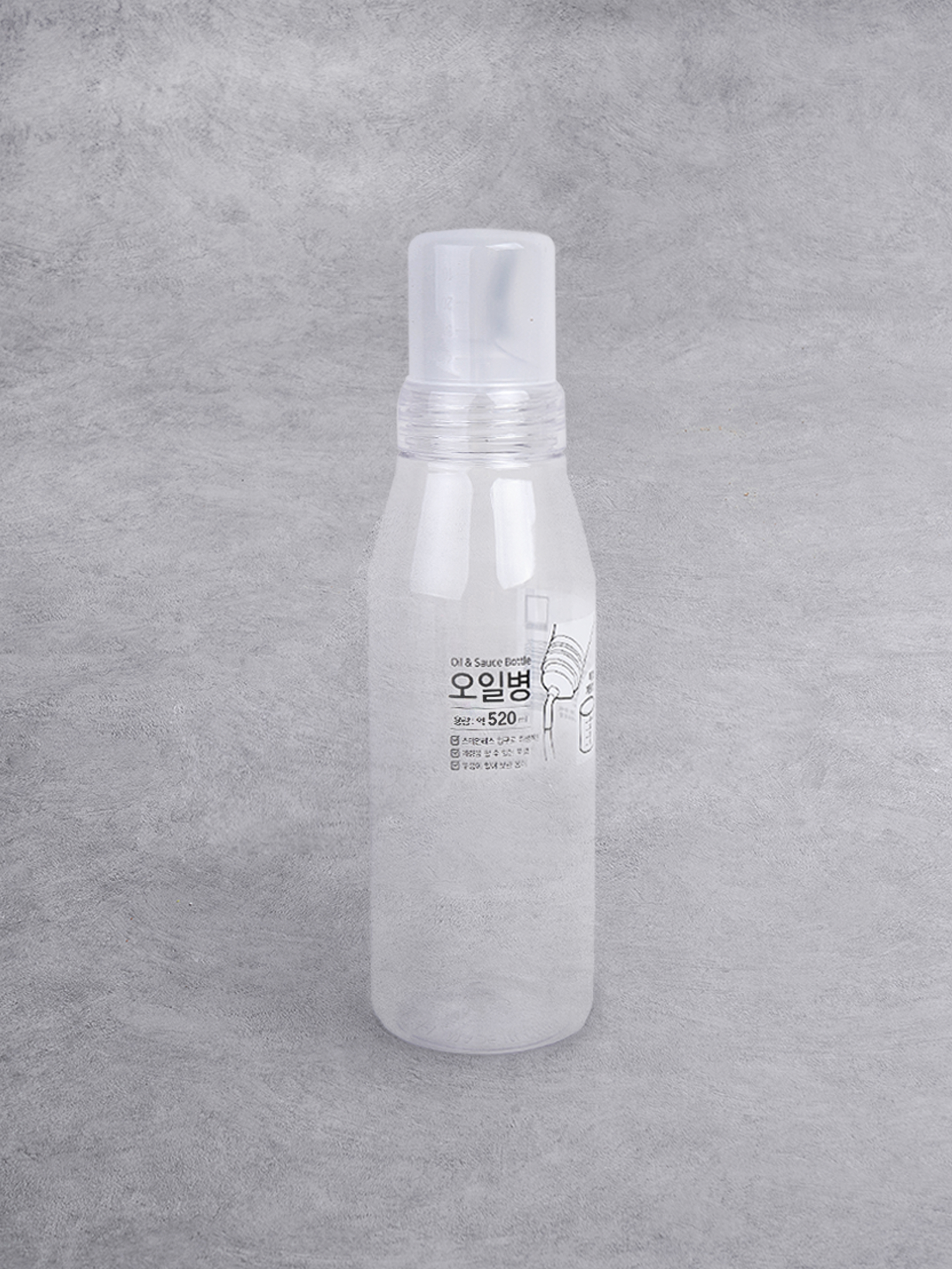 계량 표기 투명 오일병 520ml