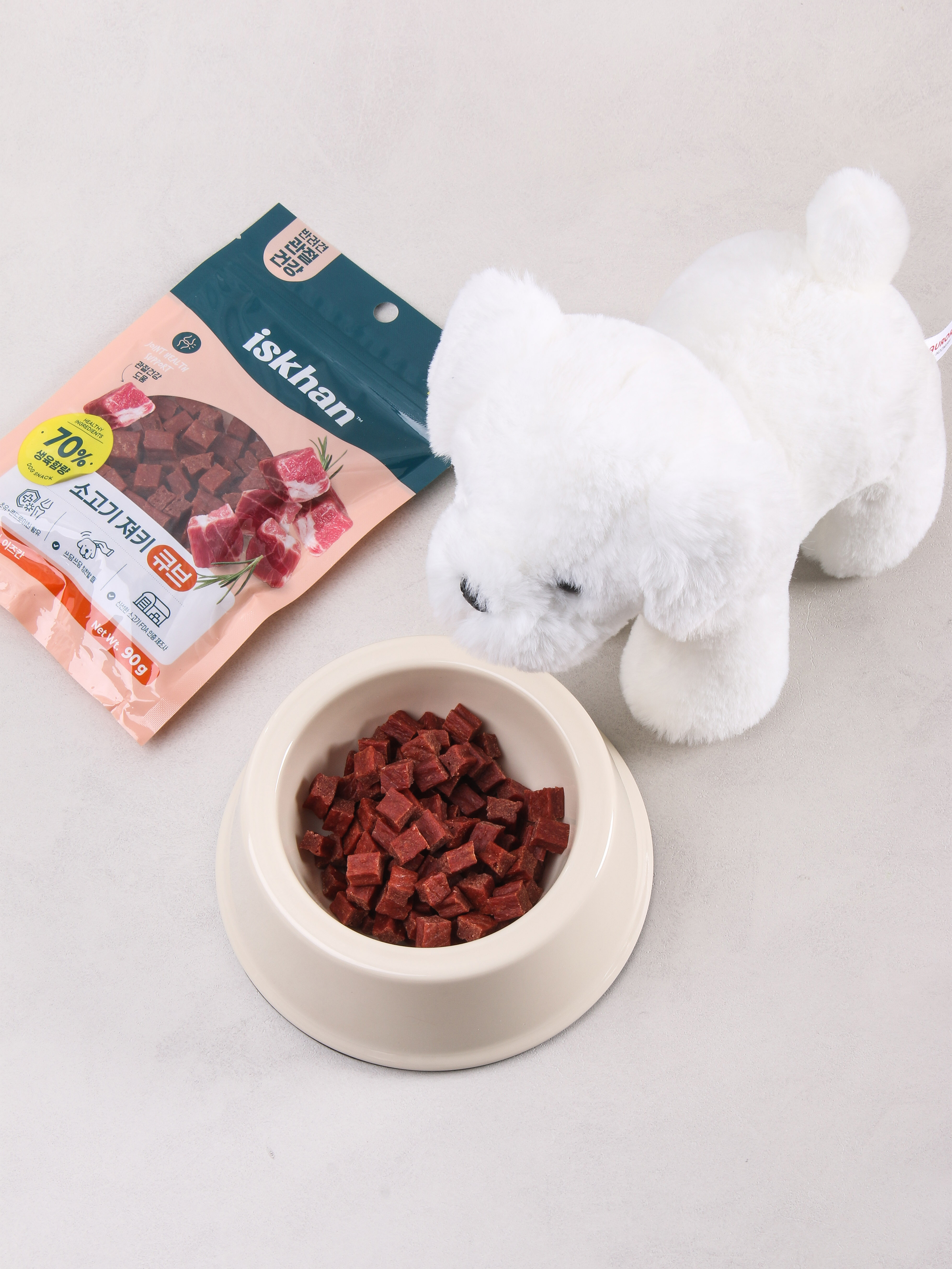 [펫] 이즈칸 소고기 큐브 져키 90 g