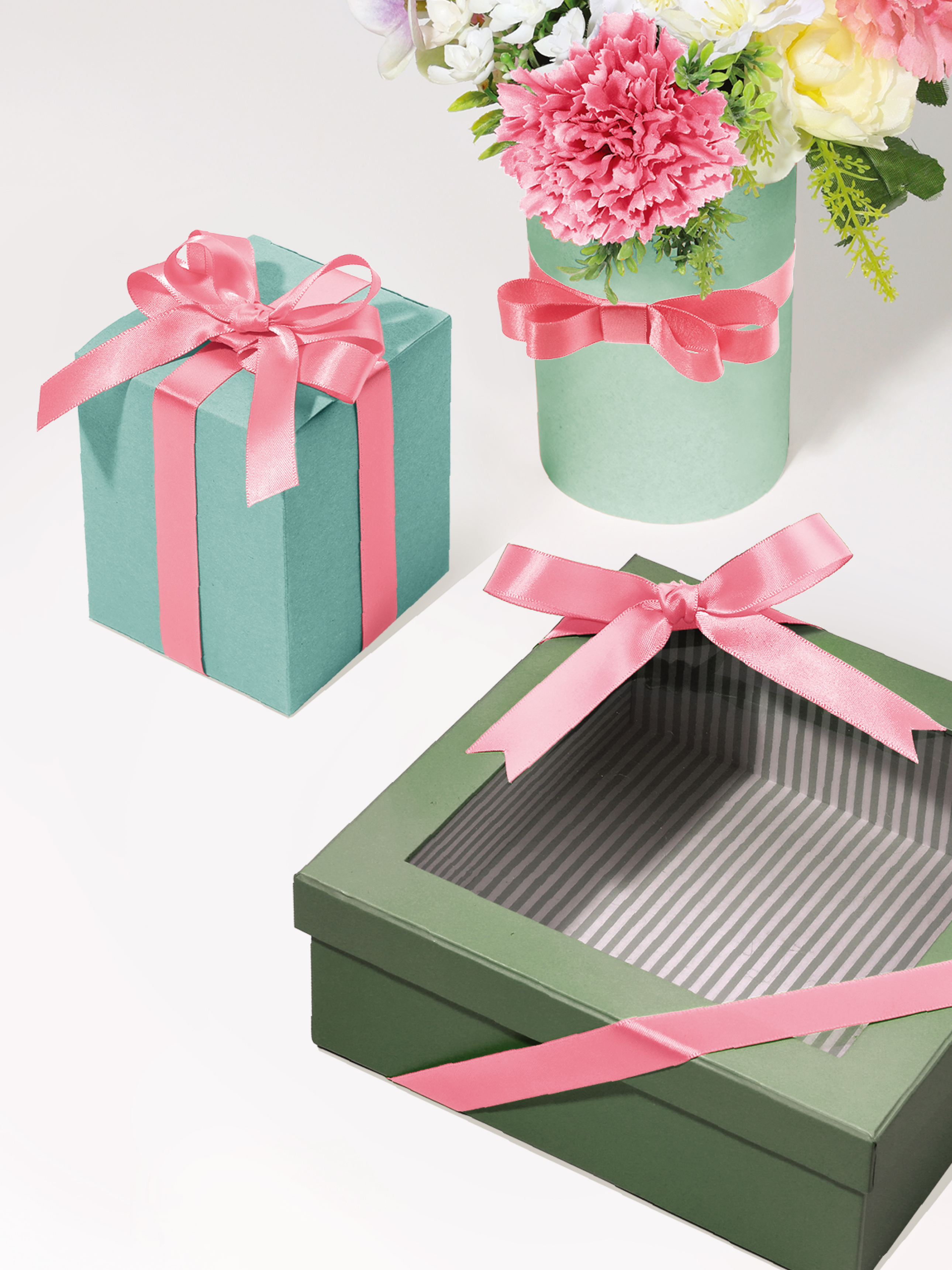 Лента розовая 1.5 см X 12 м