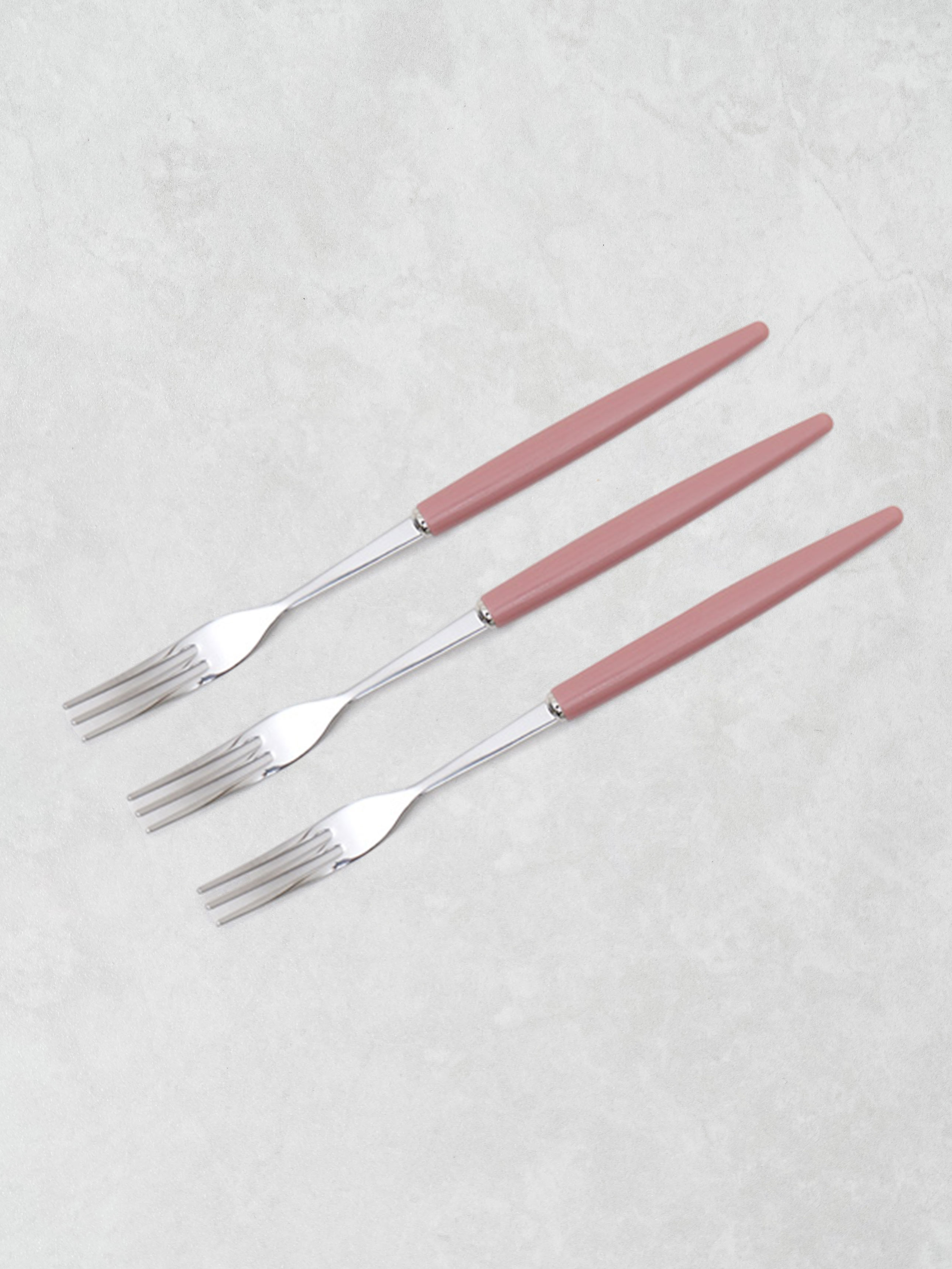 심플 롱 핸들 티포크 약 16cm 3개입 네이비