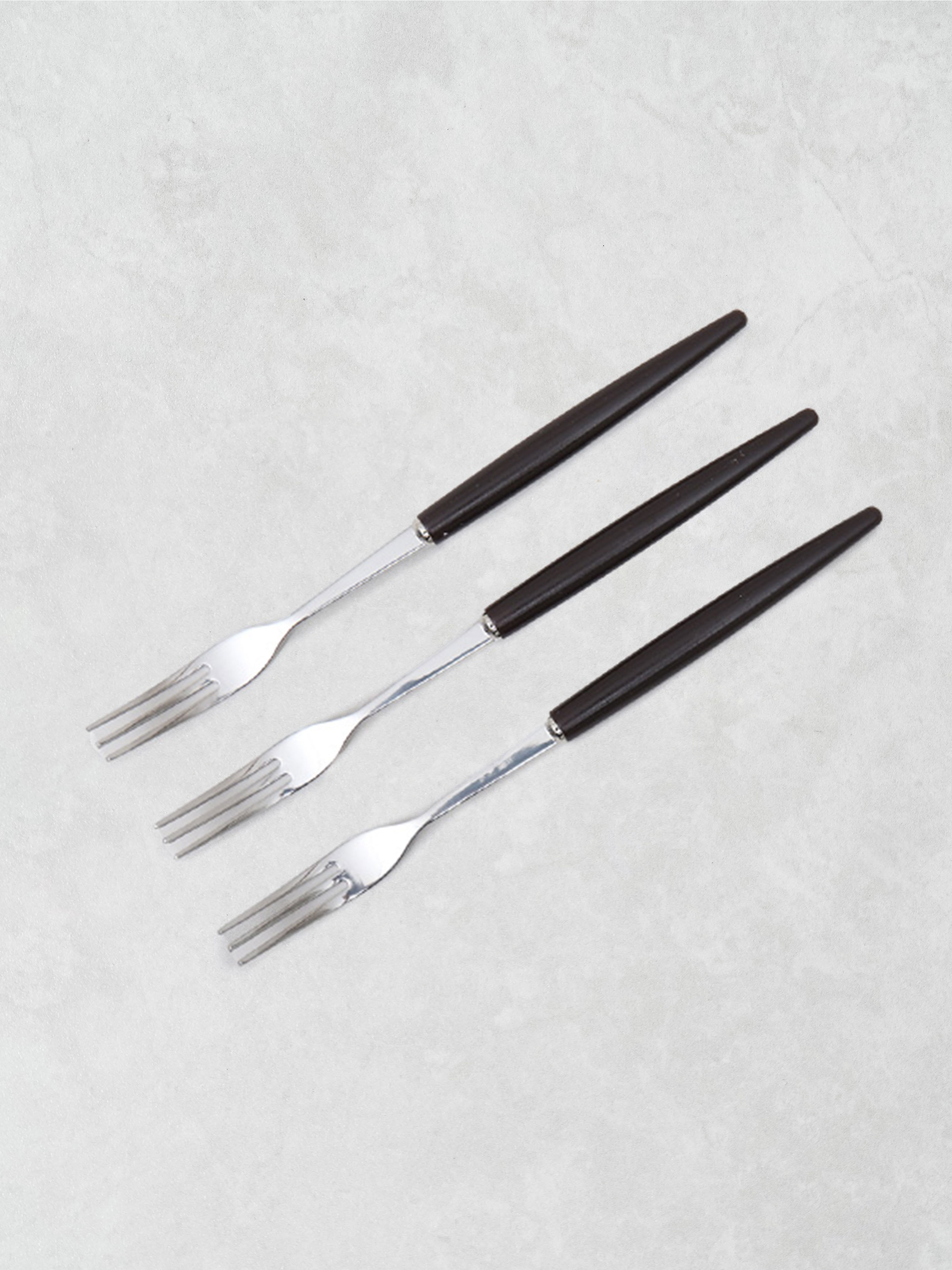 심플 롱 핸들 티포크 약 16cm 3개입 네이비
