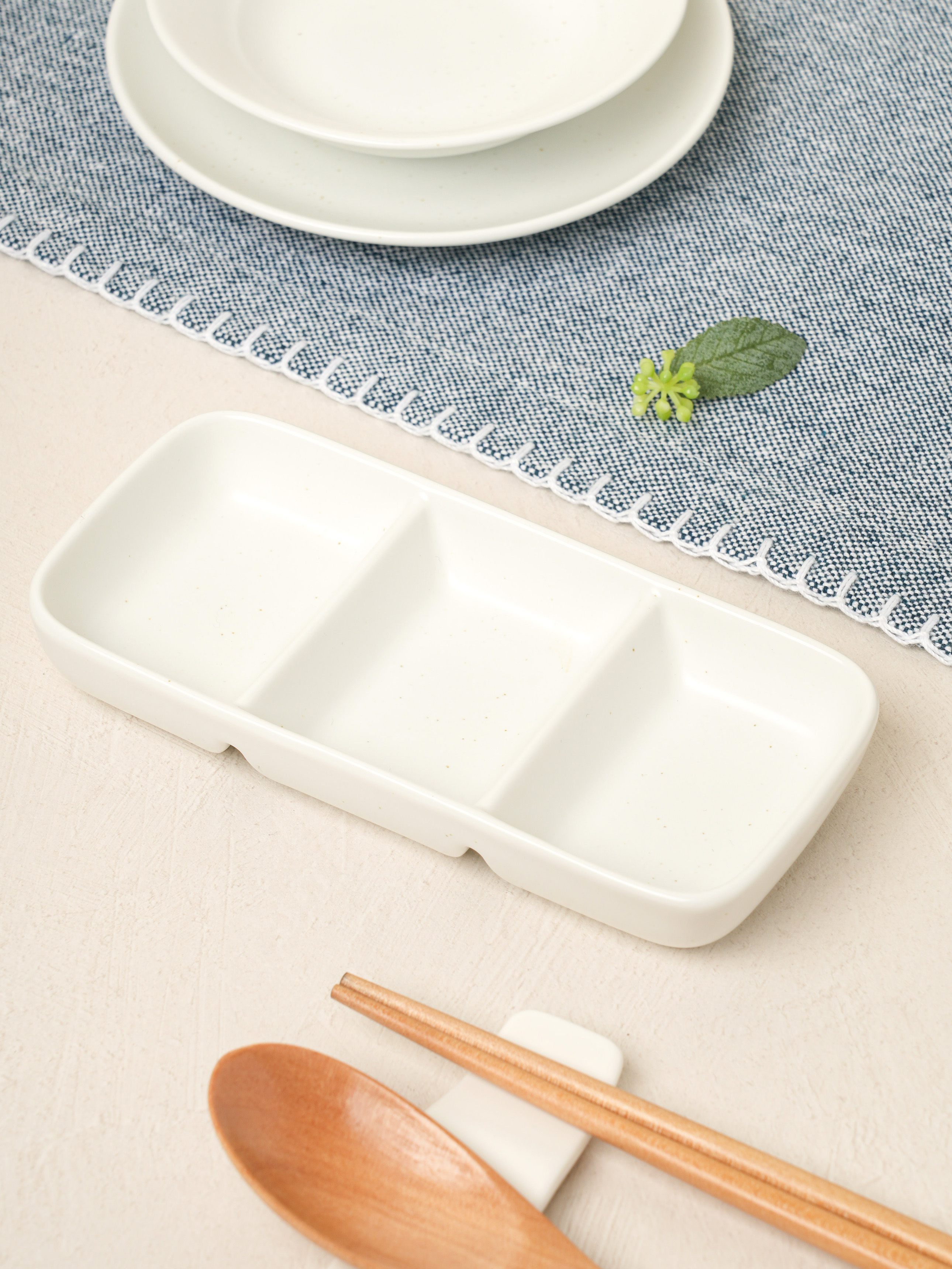 Соусник 3-секционный Soft White 16 см