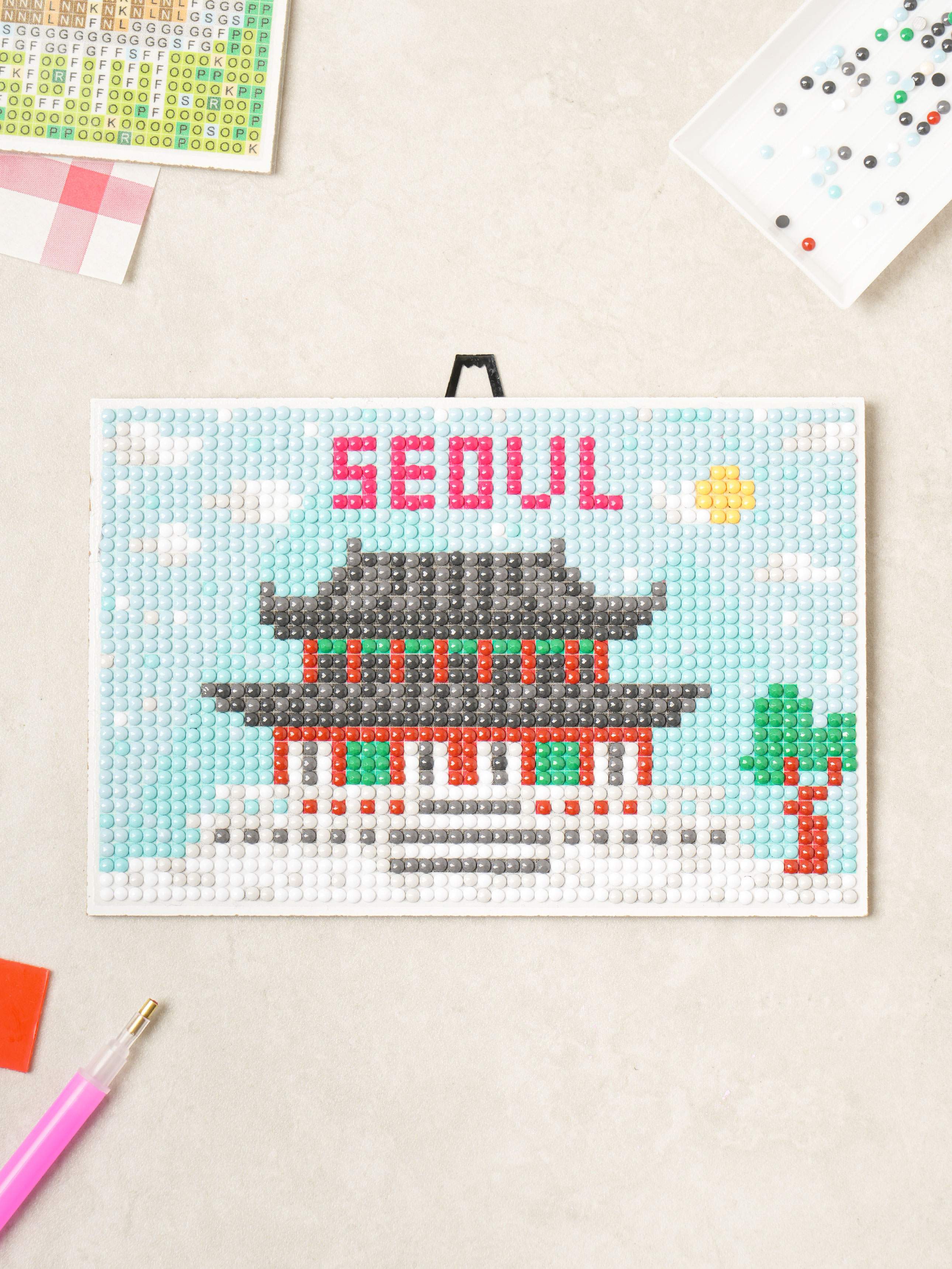 보석 십자수 스티커 DIY 세트 호랑이/토끼 택1