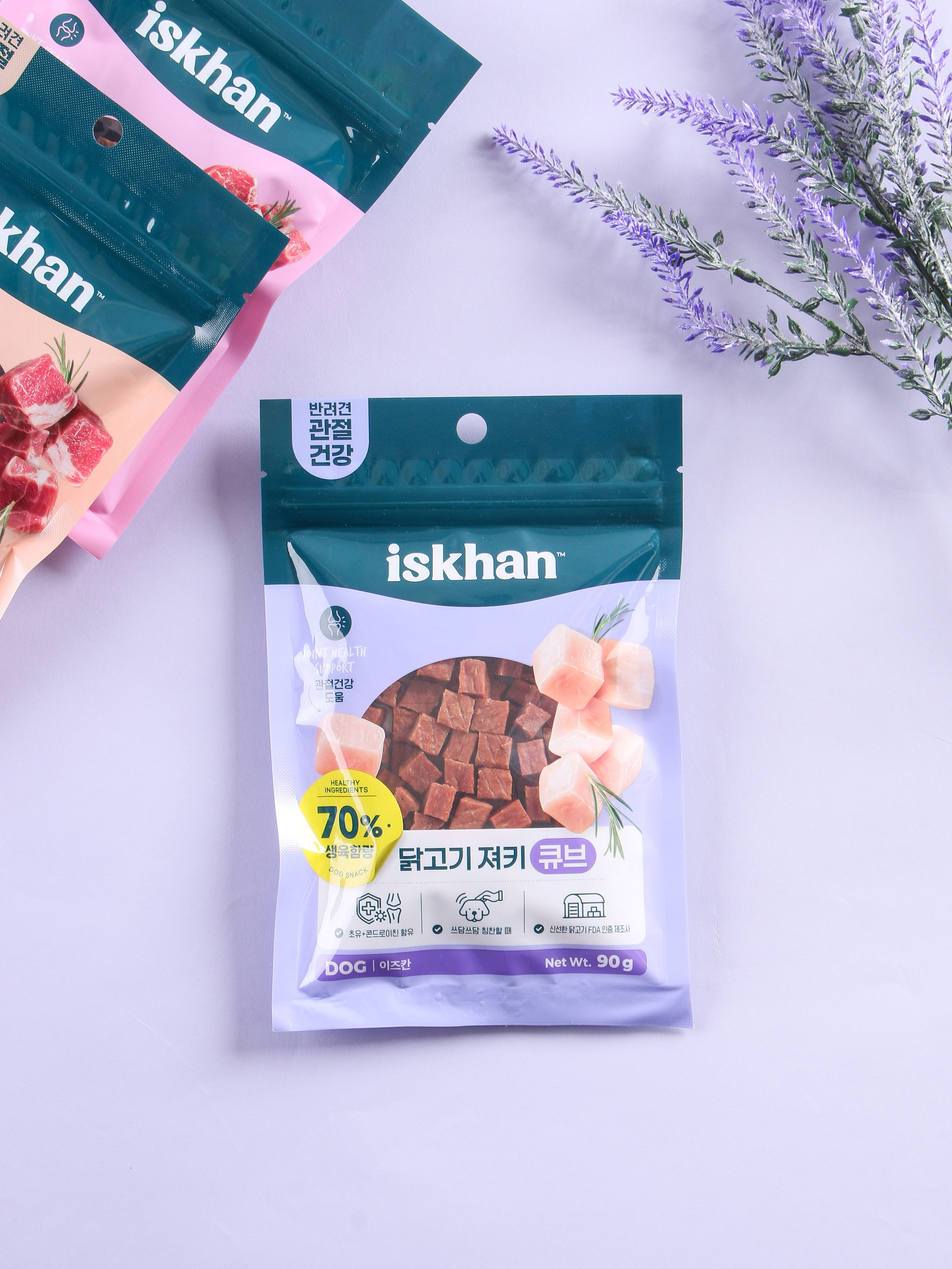 [펫] 이즈칸 닭고기 큐브 져키 90 g