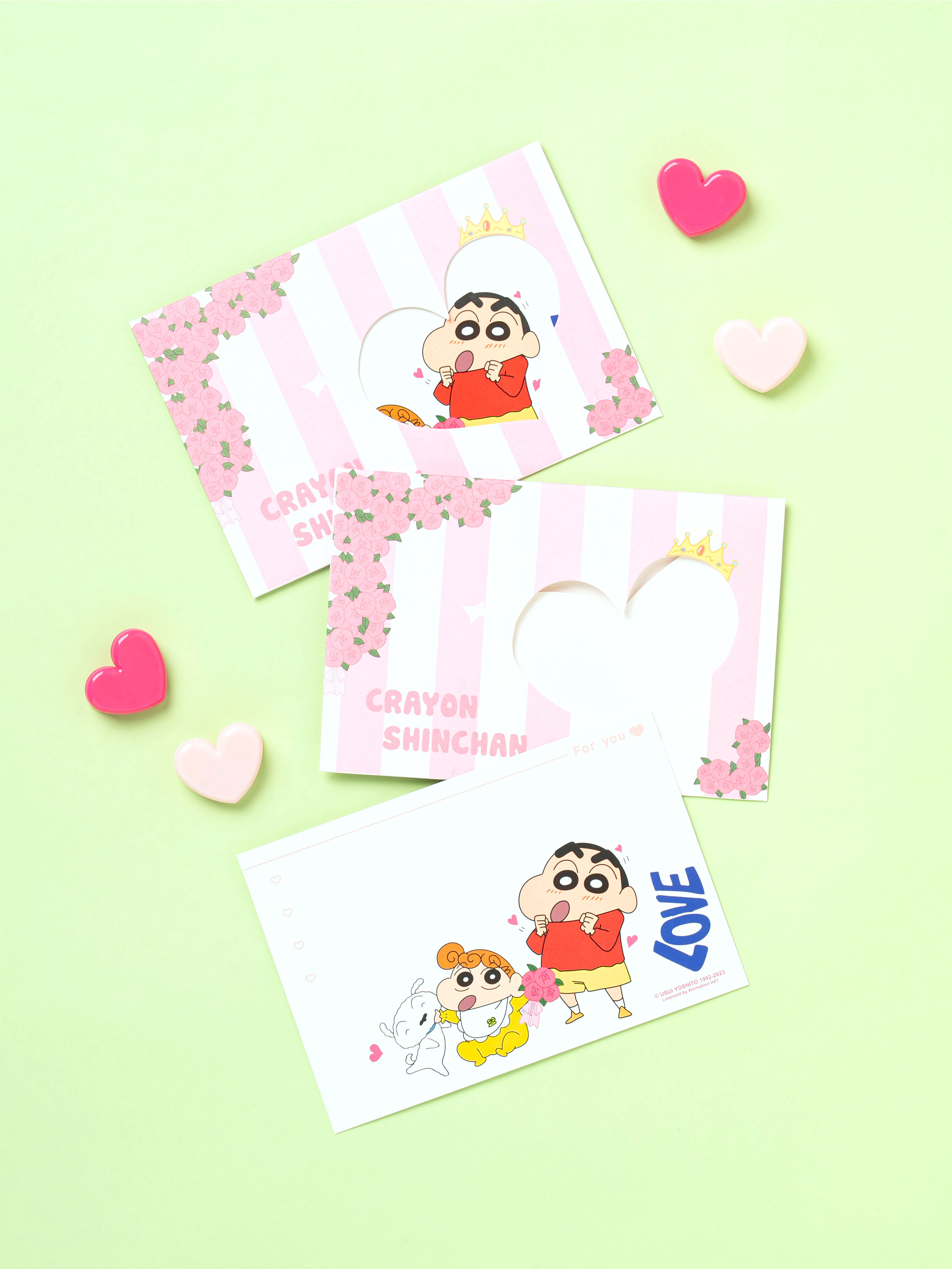 Набор открыток Crayon Shin-chan 2 шт. розовый