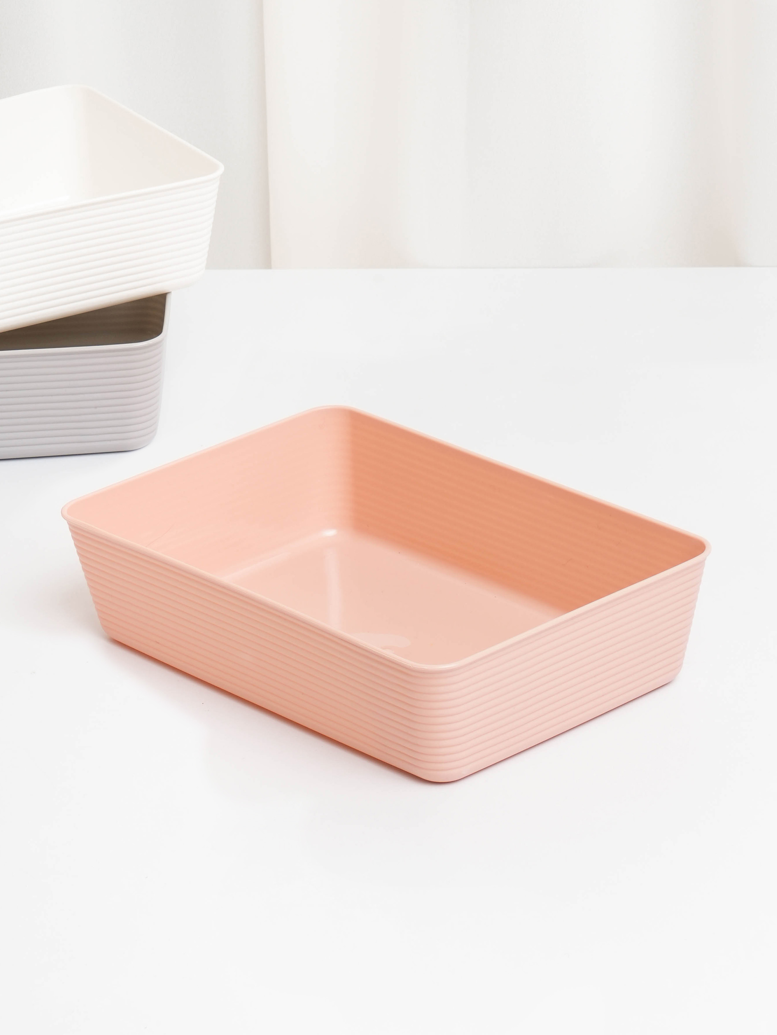 플라스틱 직사각 바구니 26 X 17.5 X 6.3 cm