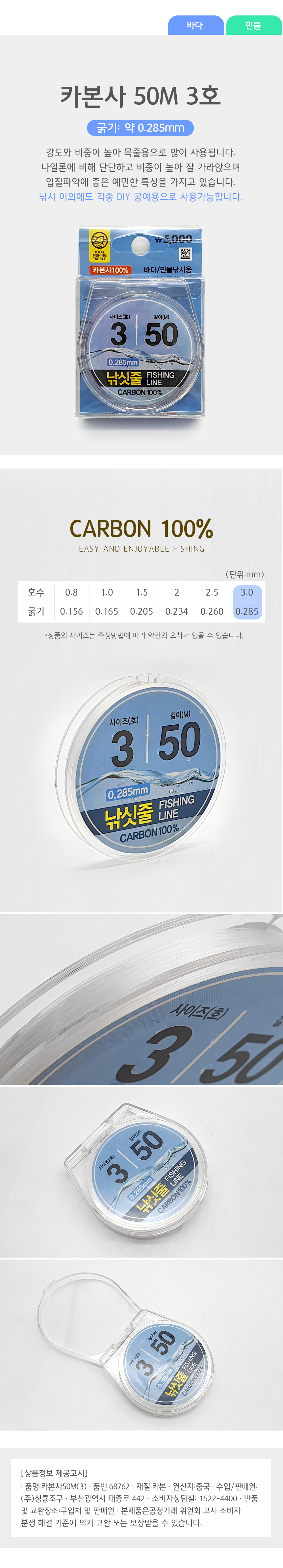 Флюорокарбоновая леска 50 м №3